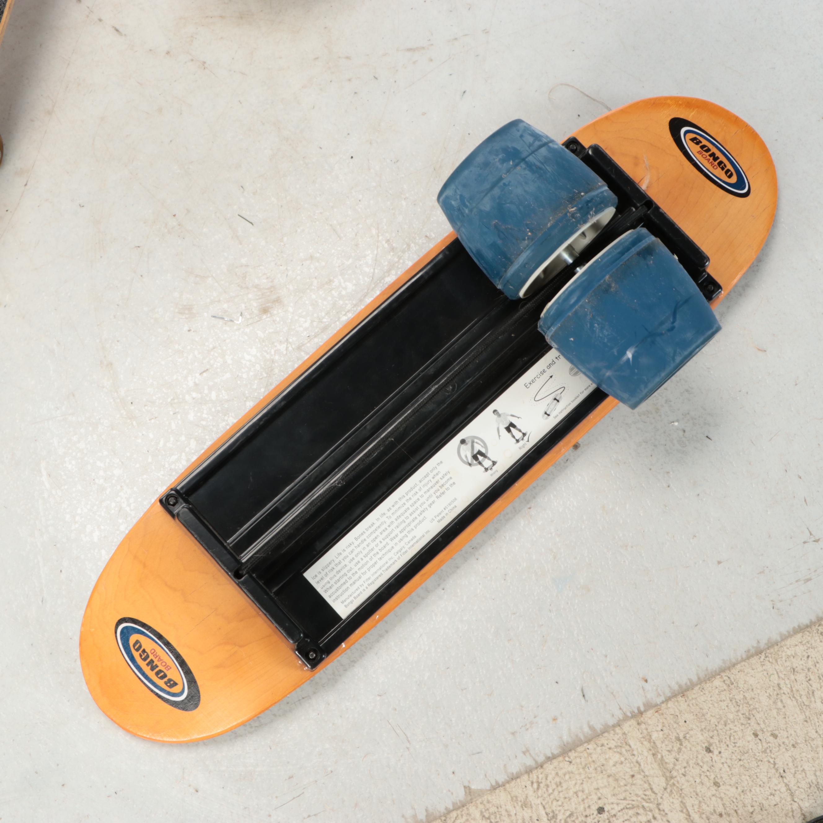 Bongo Board with Hobie and Other Skateboard