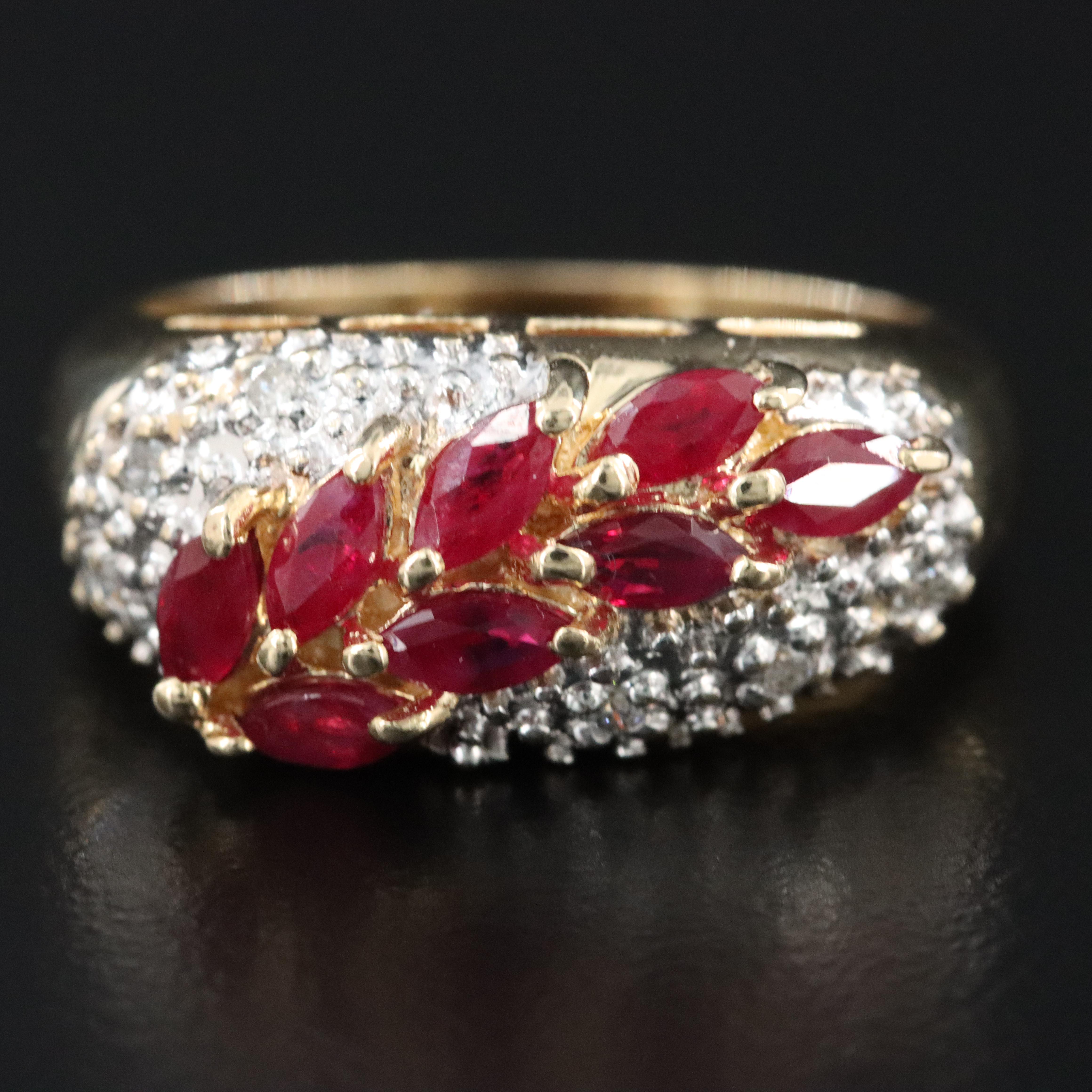 14K Ruby and Diamond Ring