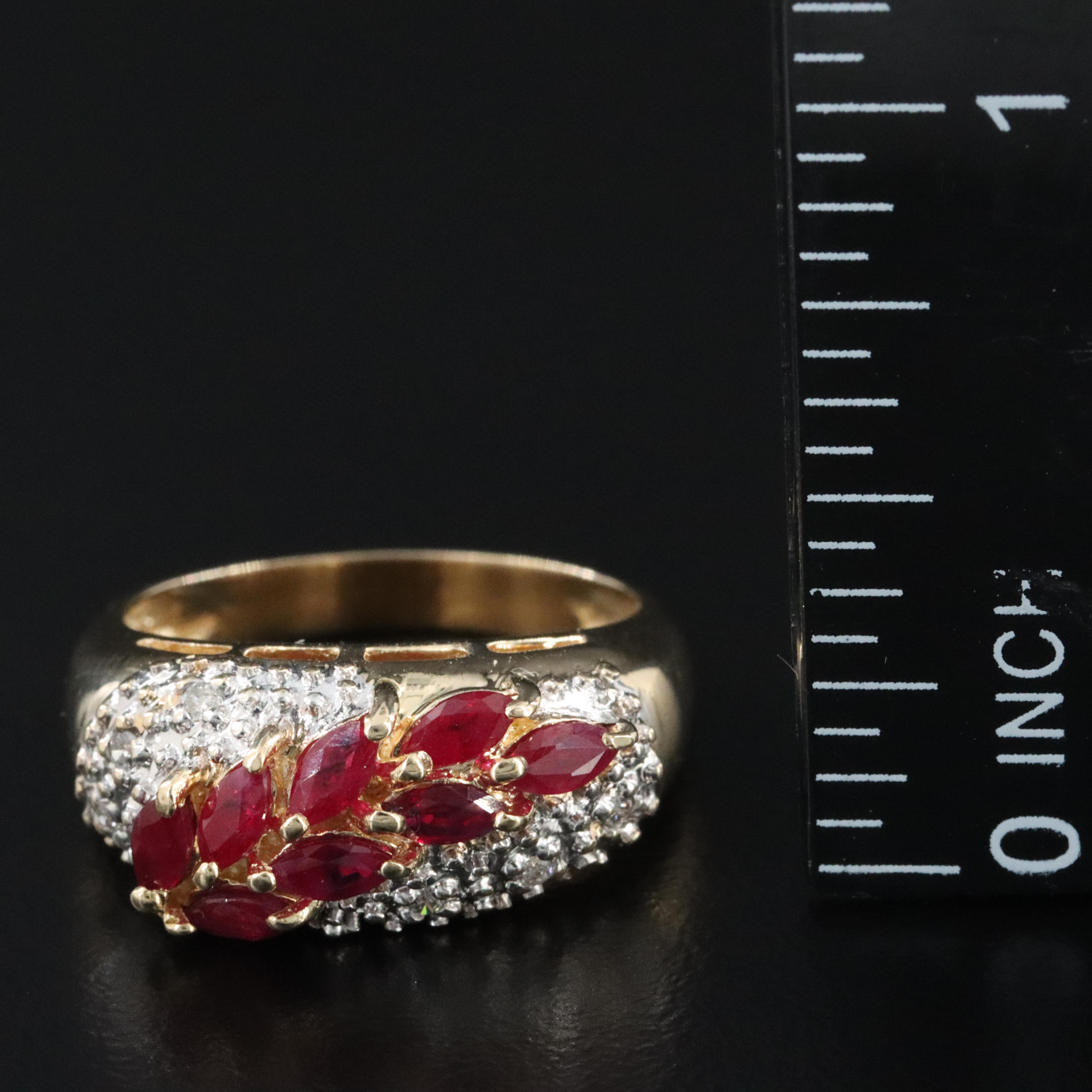 14K Ruby and Diamond Ring