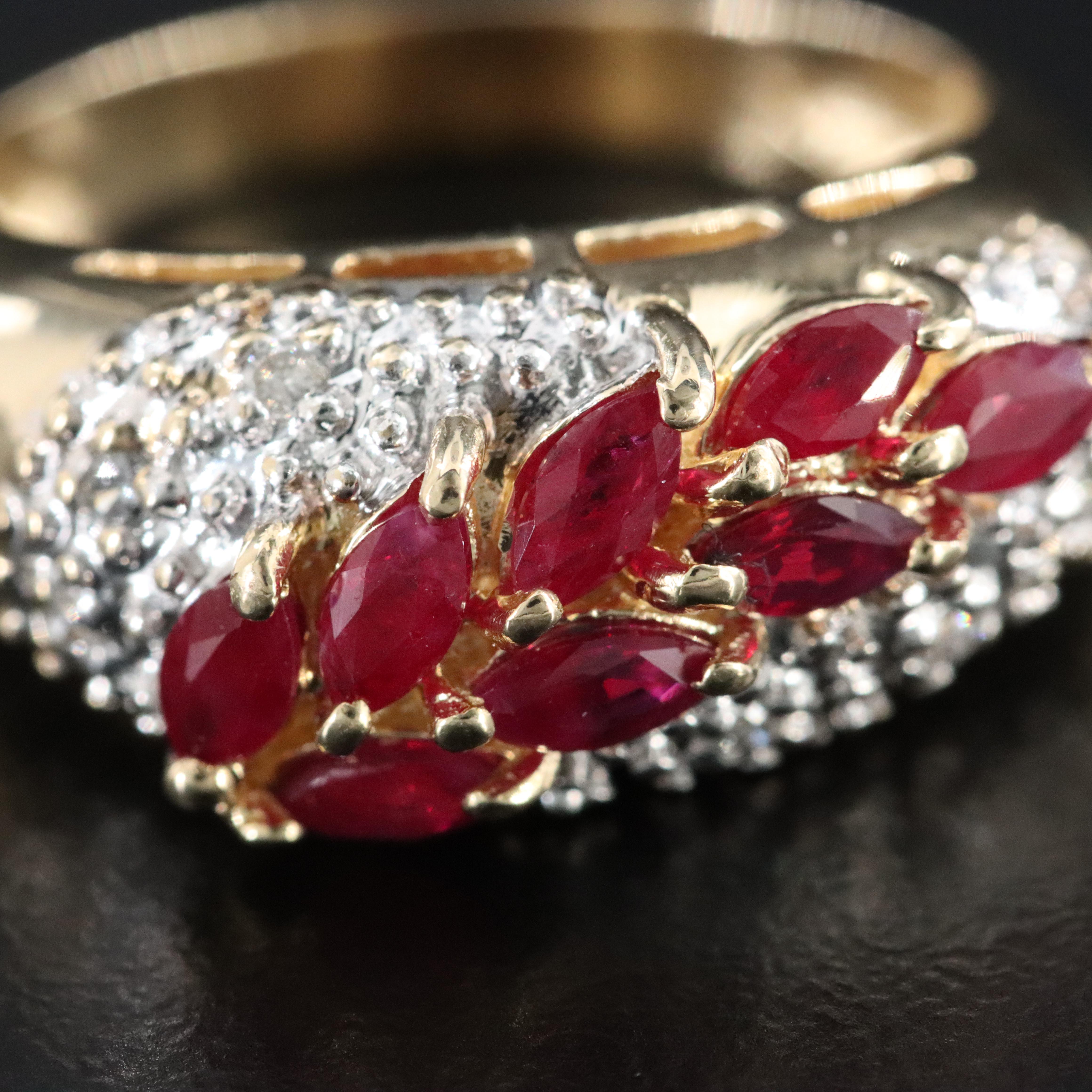 14K Ruby and Diamond Ring