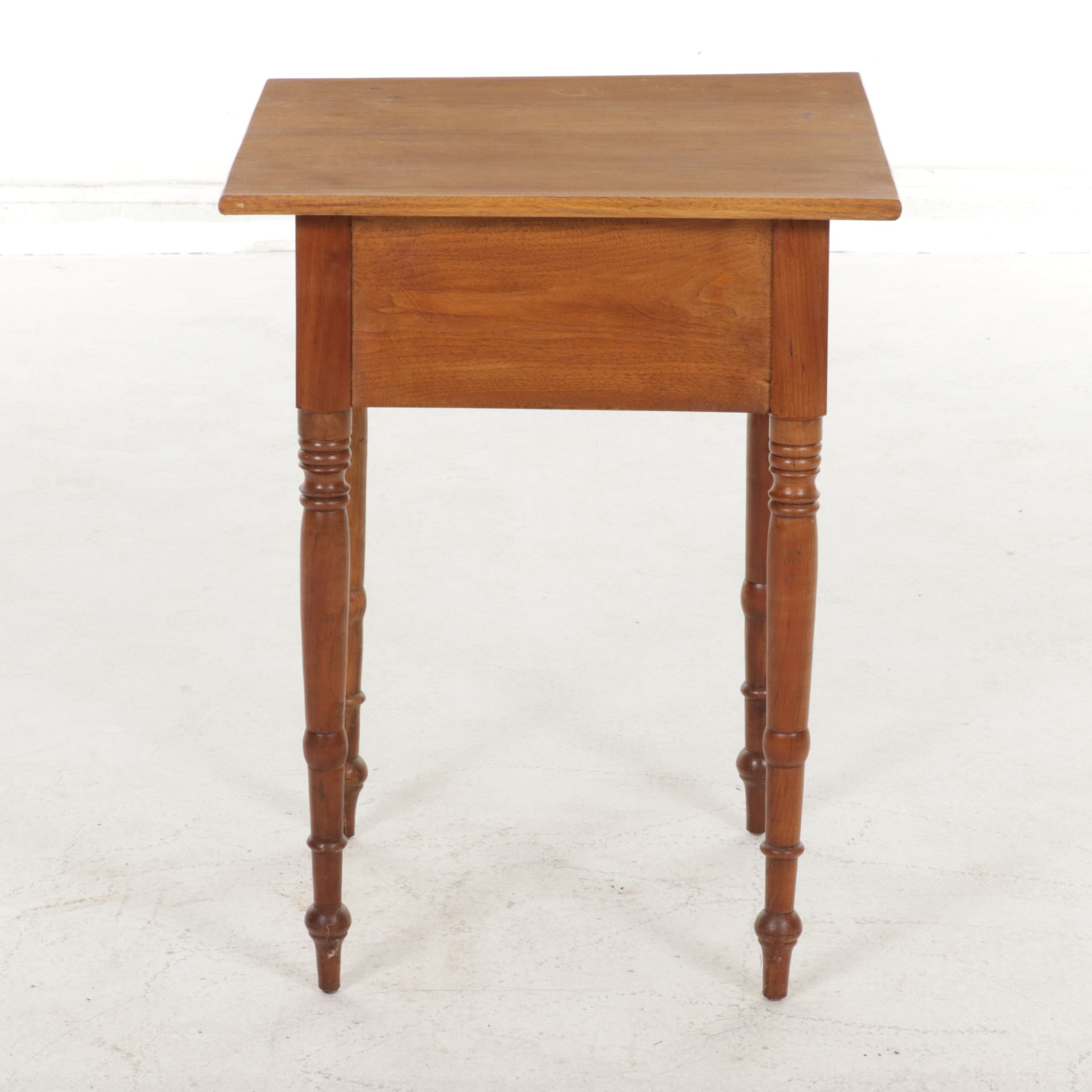Sheraton Style Walnut and Mahogany  Two Drawer Stand, Early 20th Century