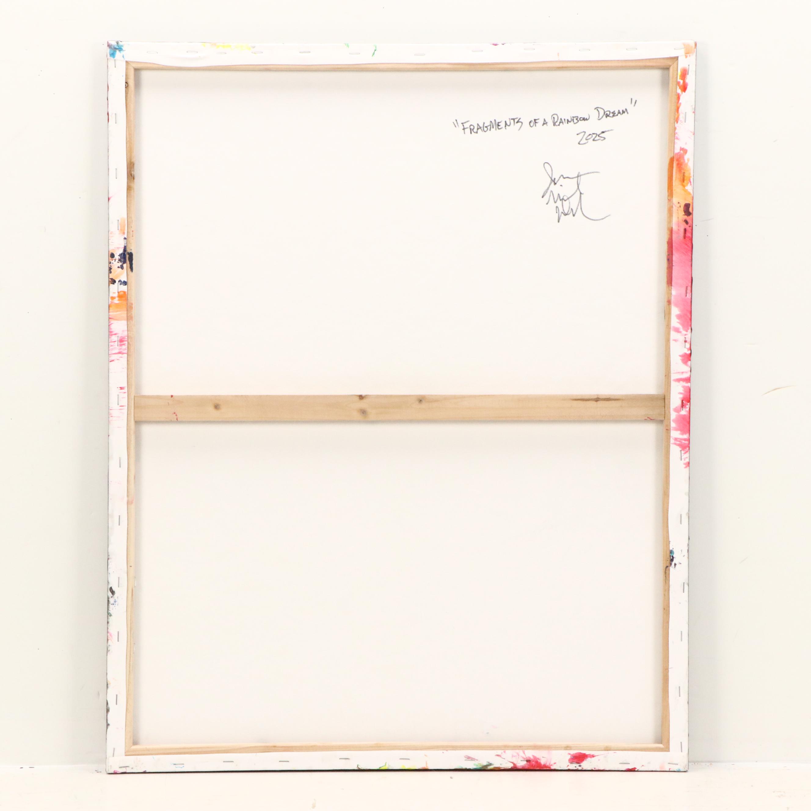Jason Michael Durham Mixed Media Painting "Fragments of a Rainbow Dream," 2025