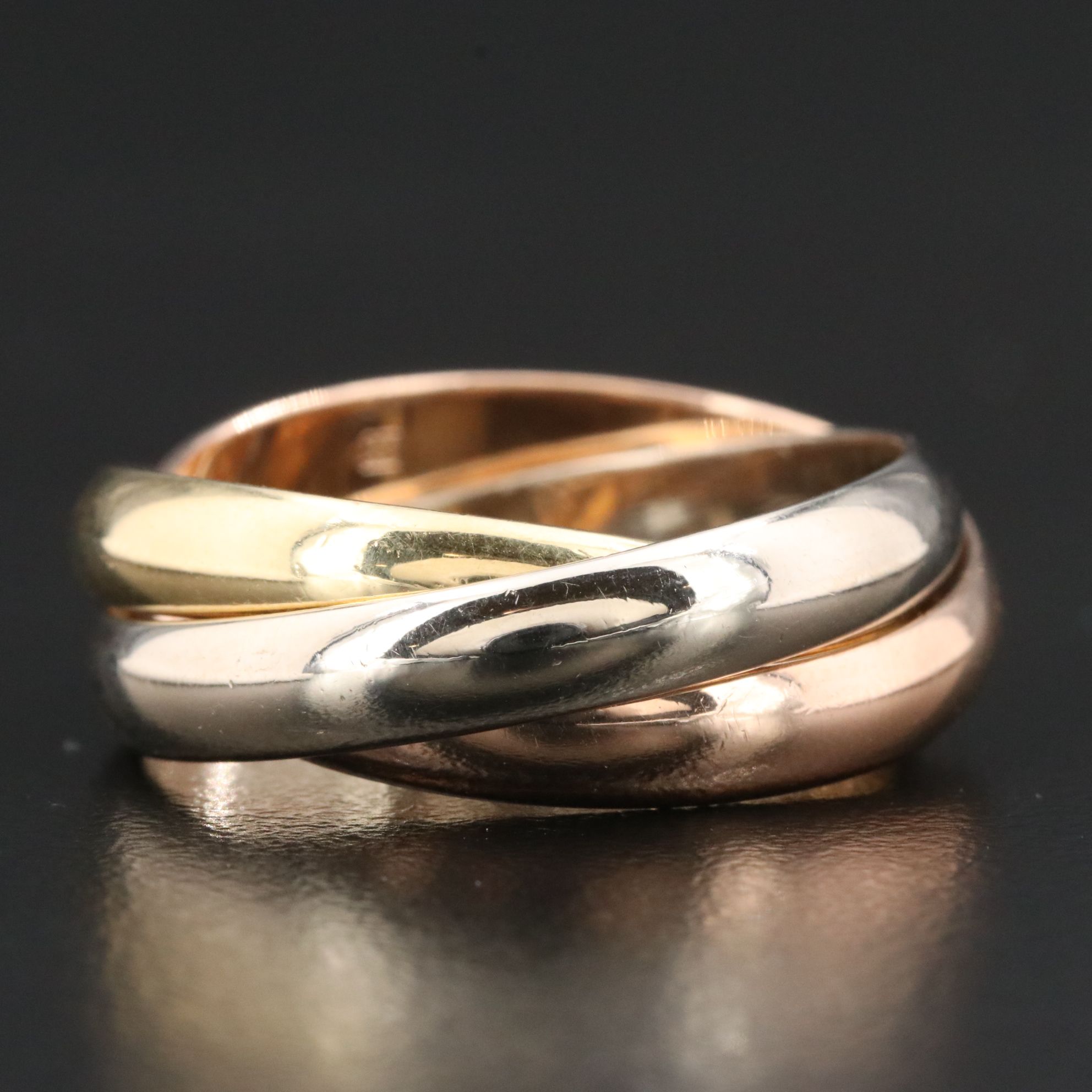 Cartier Trinity 18K Tri-Color Gold Ring