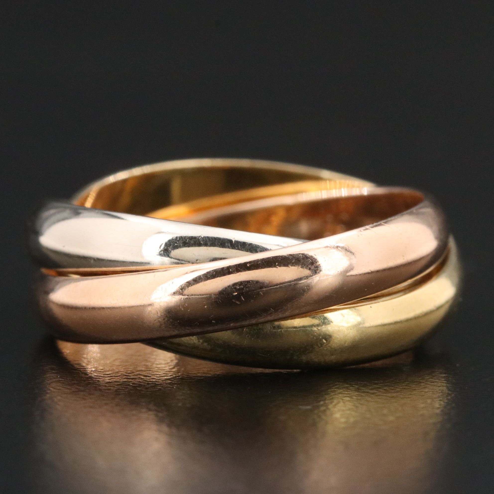 Cartier Trinity 18K Tri-Color Gold Ring