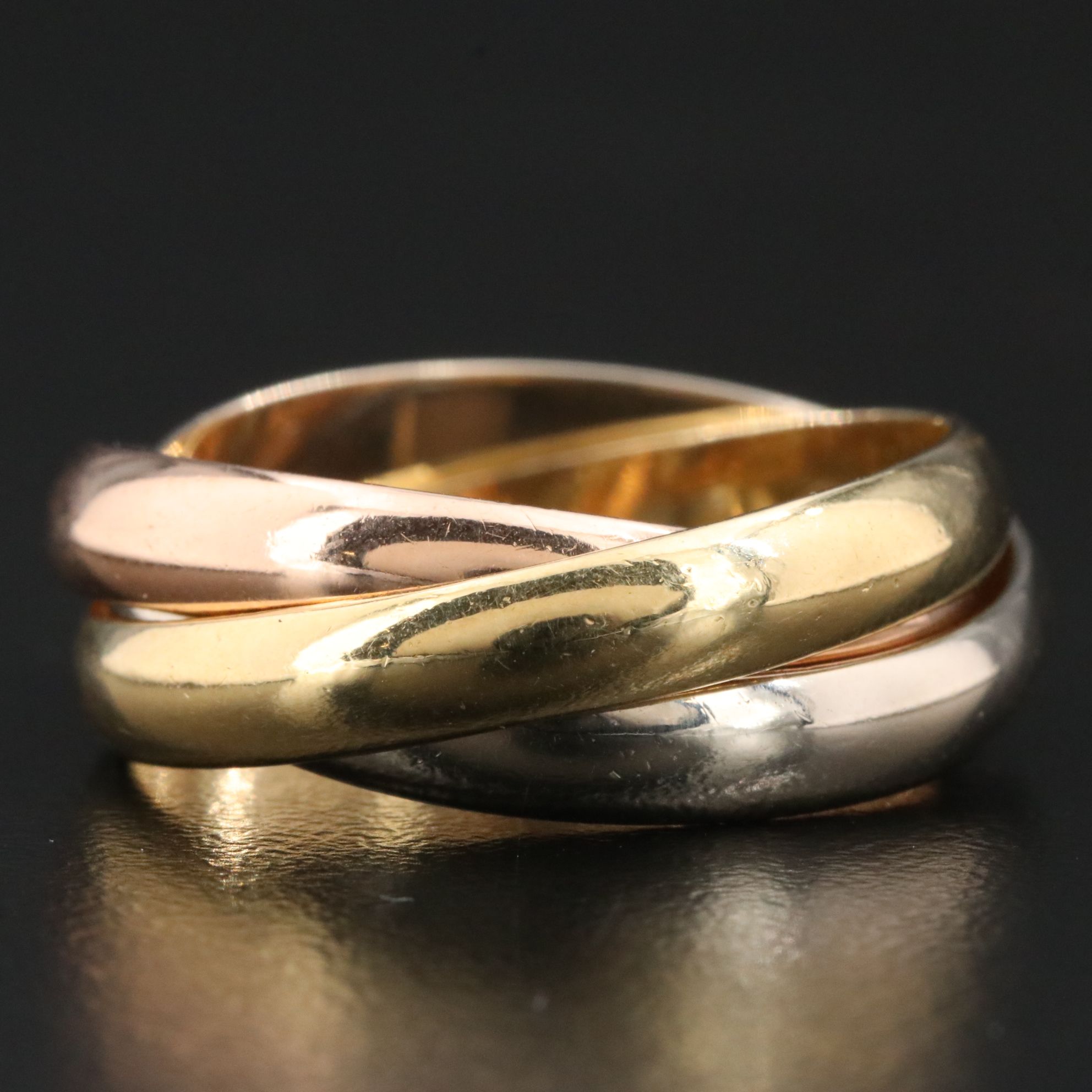 Cartier Trinity 18K Tri-Color Gold Ring