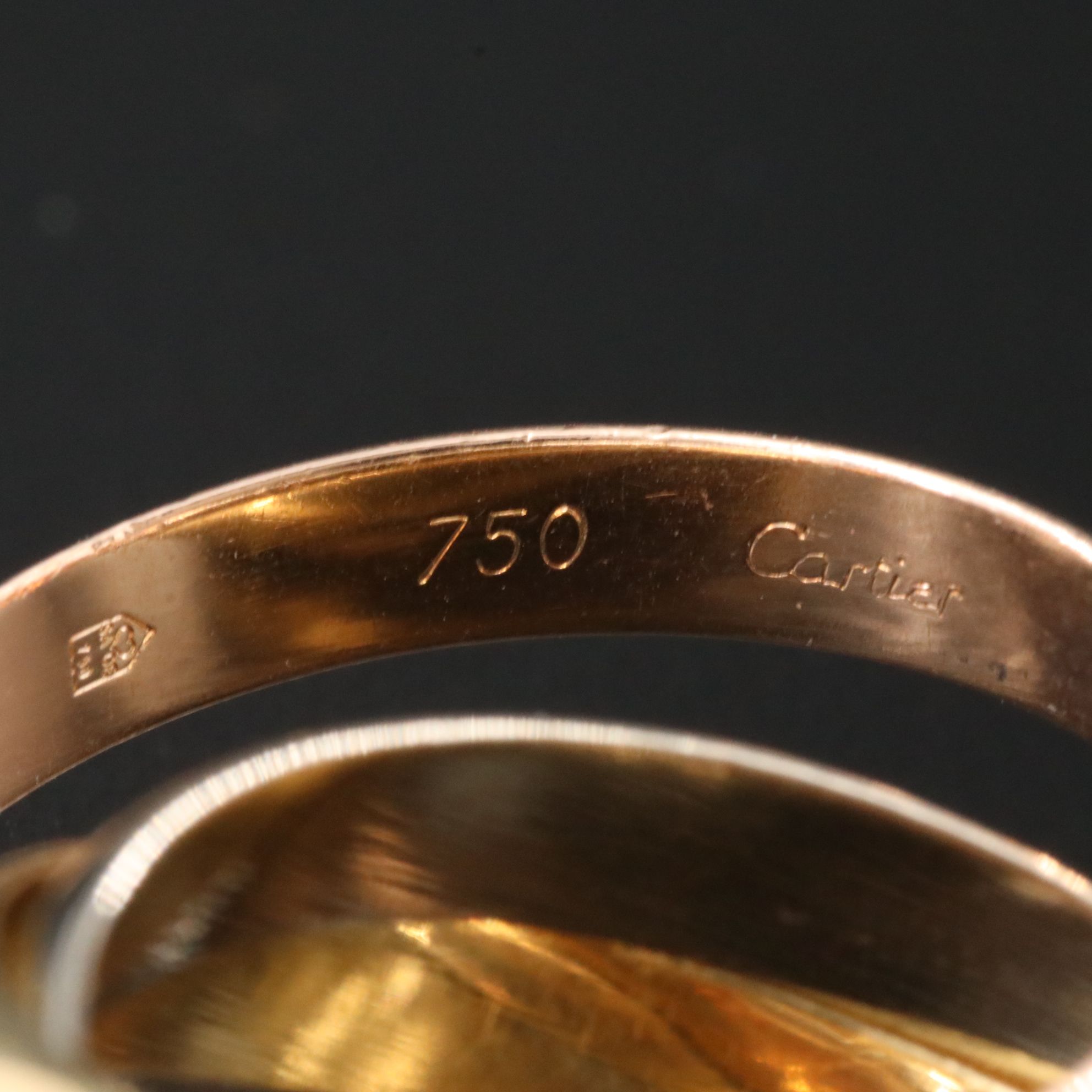 Cartier Trinity 18K Tri-Color Gold Ring