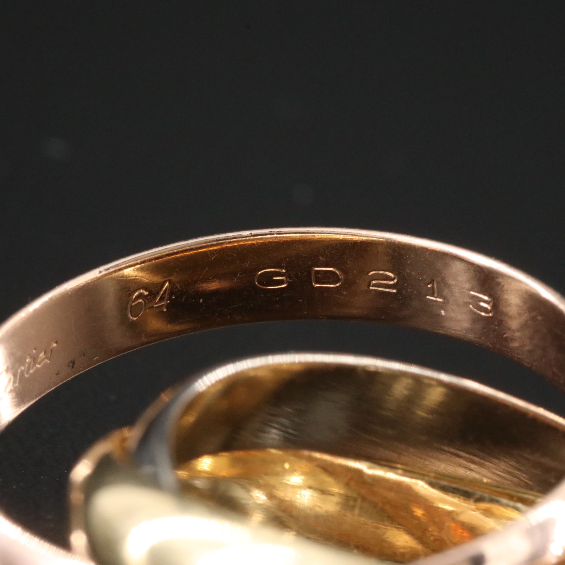 Cartier Trinity 18K Tri-Color Gold Ring