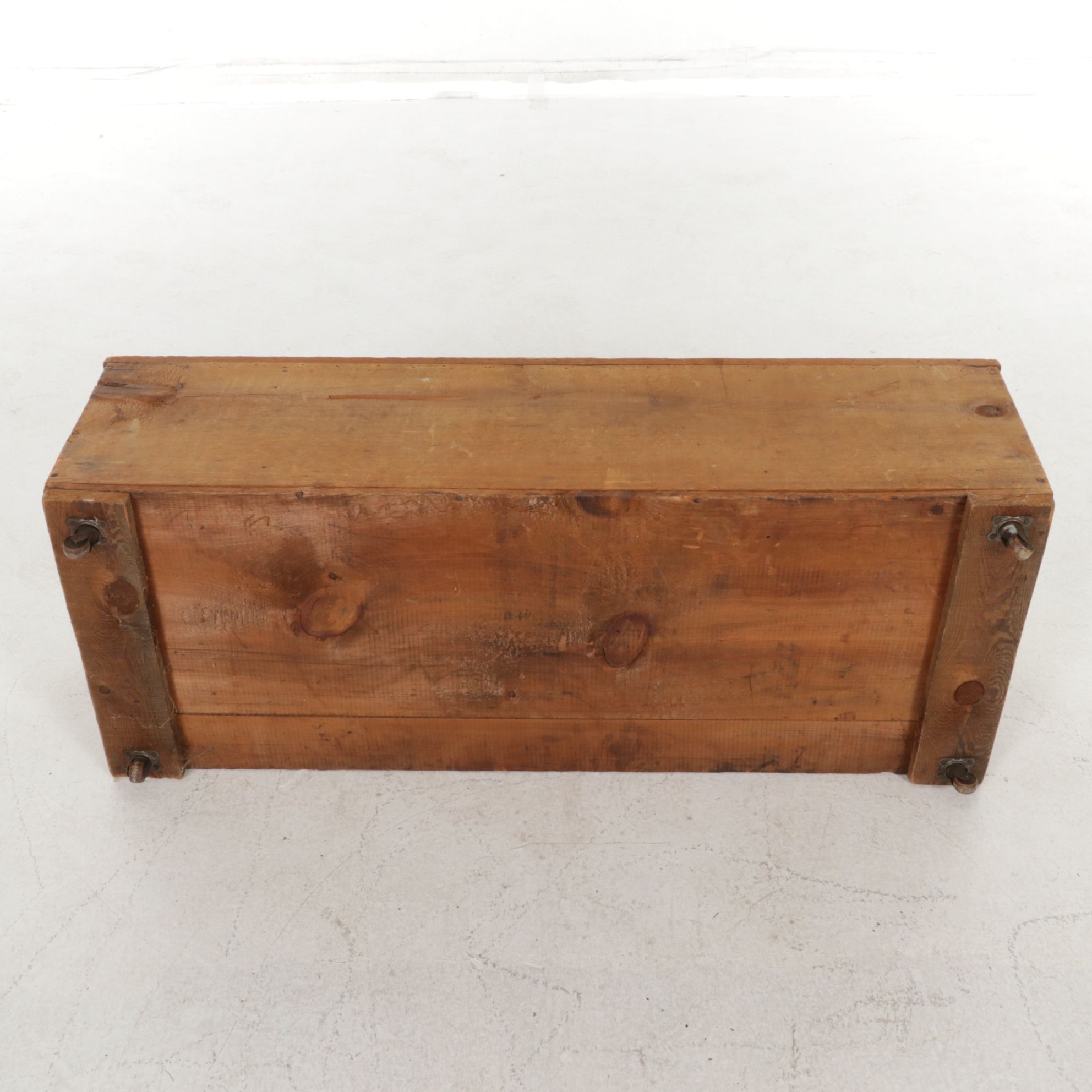 Milford Suction Sweepers Rustic Wood Chest, Early 20th Century