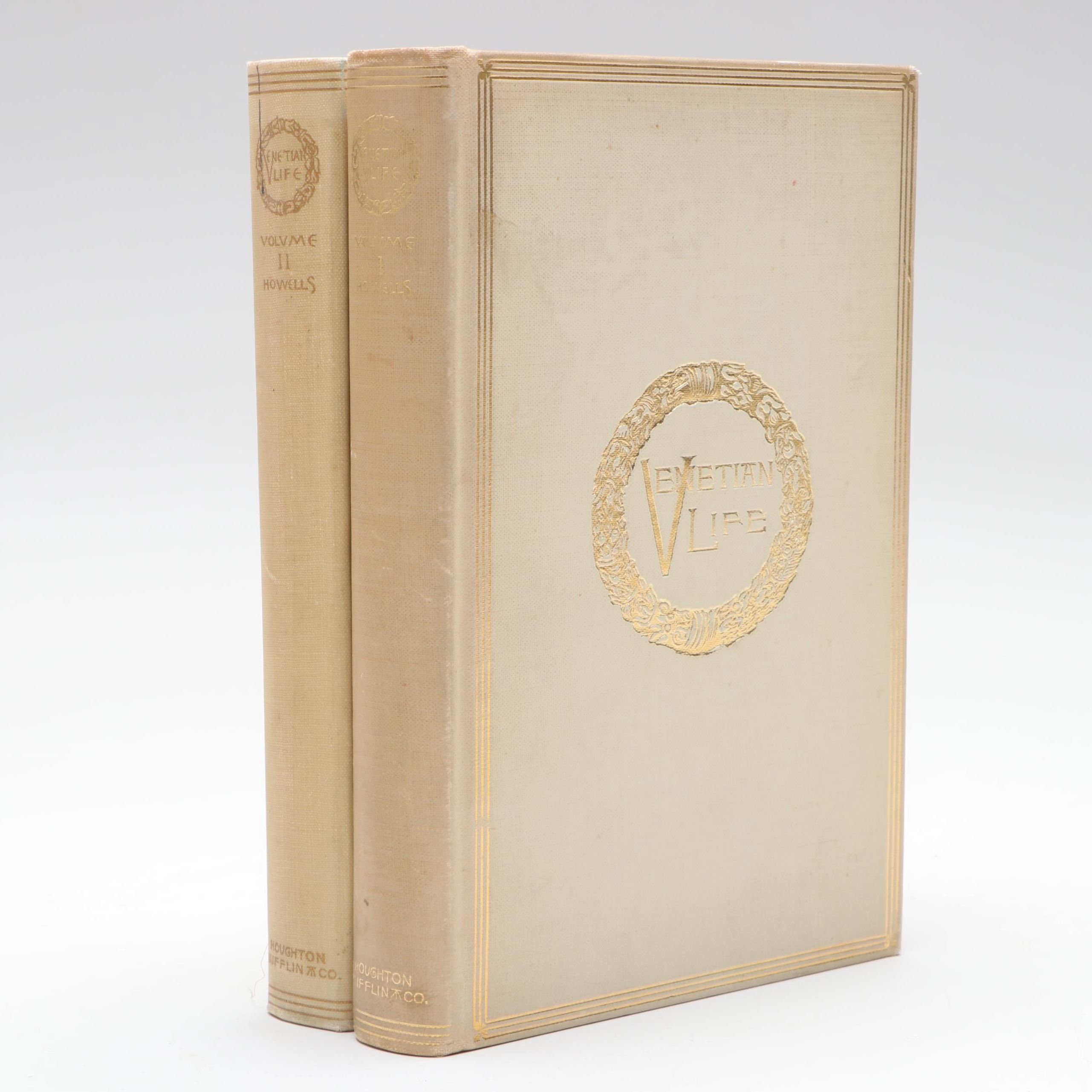 Illustrated "Venetian Life" Two-Volume Set by William Dean Howells, 1900