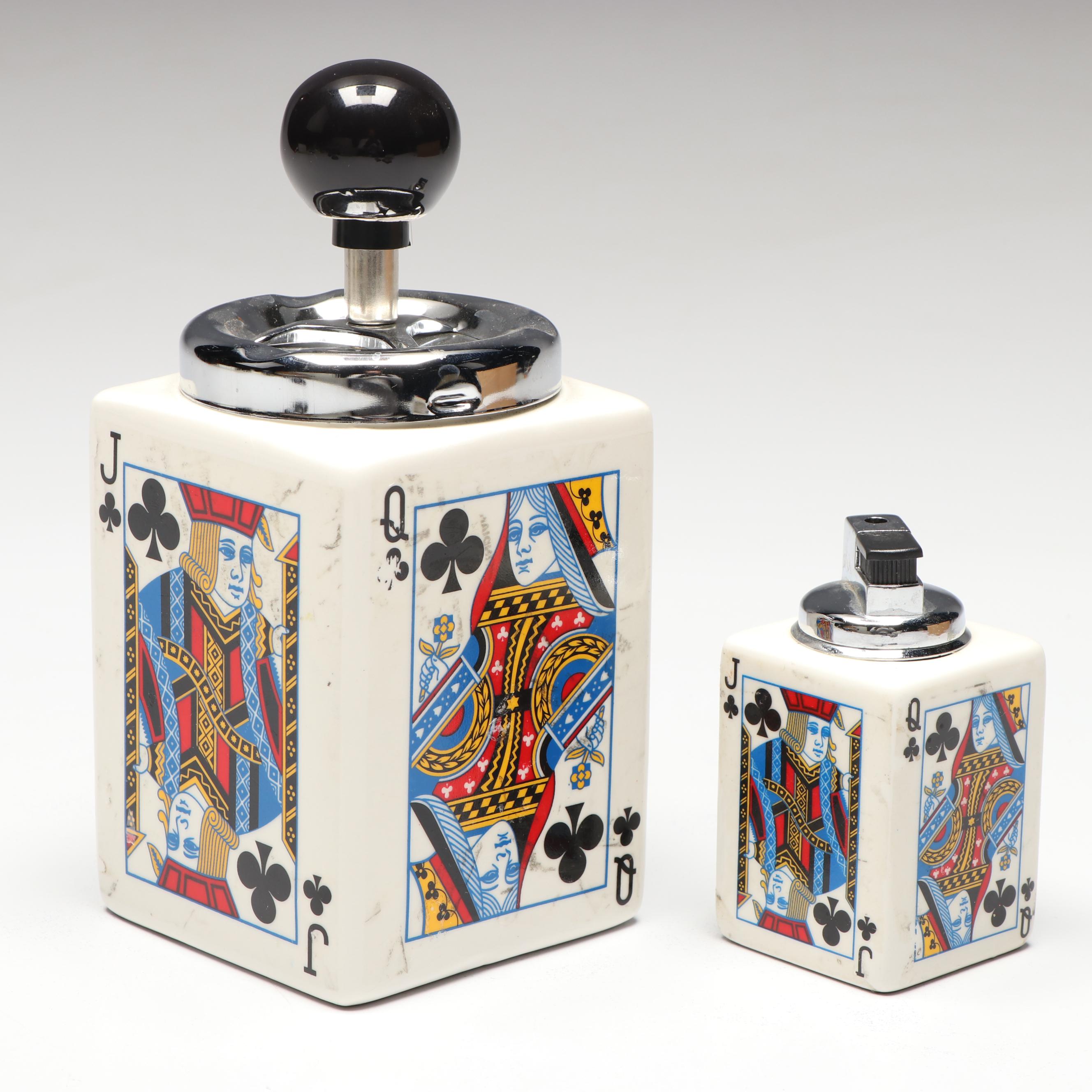 Walt Disney Playing Card Decks with Card Theme Lighter and Ash Receiver