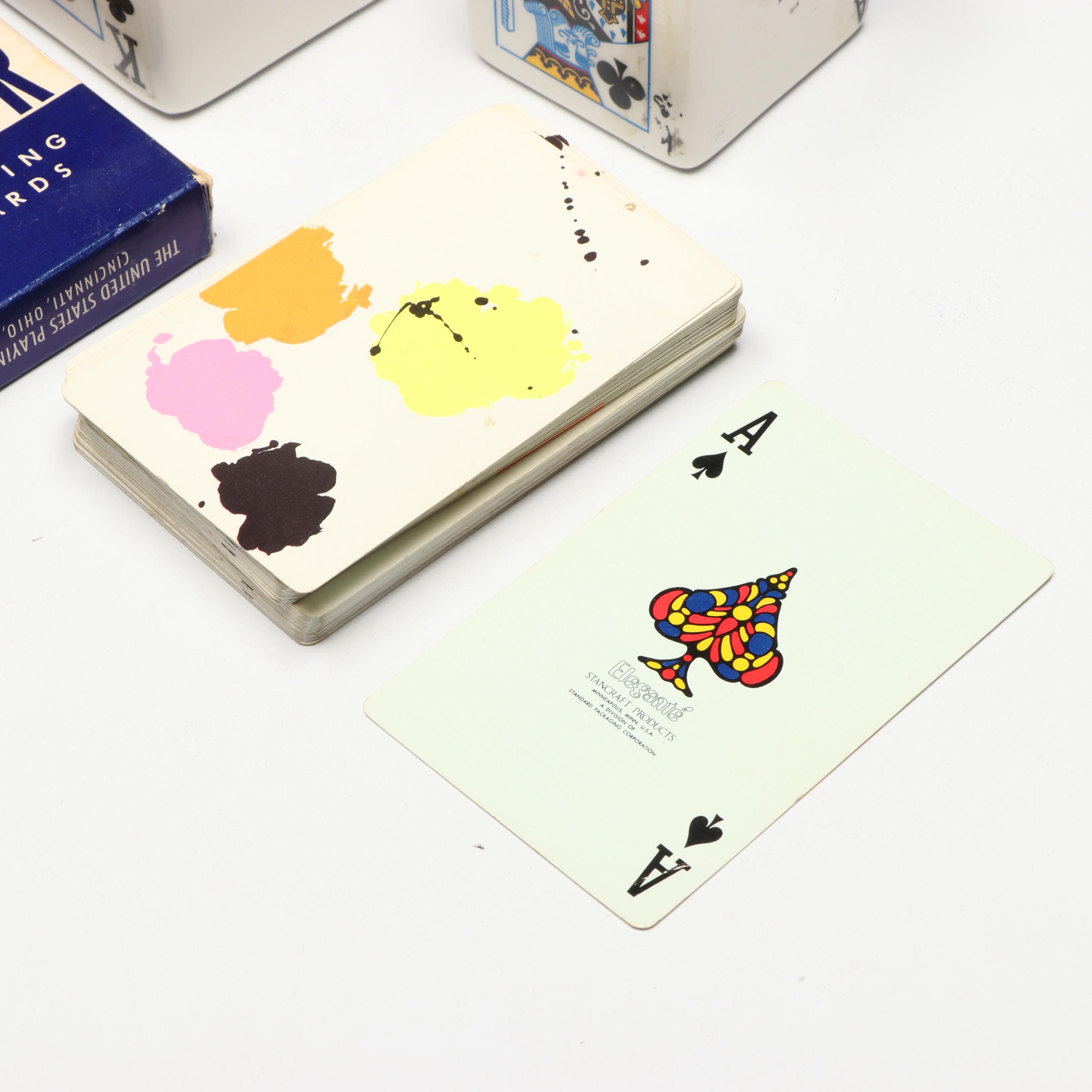 Walt Disney Playing Card Decks with Card Theme Lighter and Ash Receiver