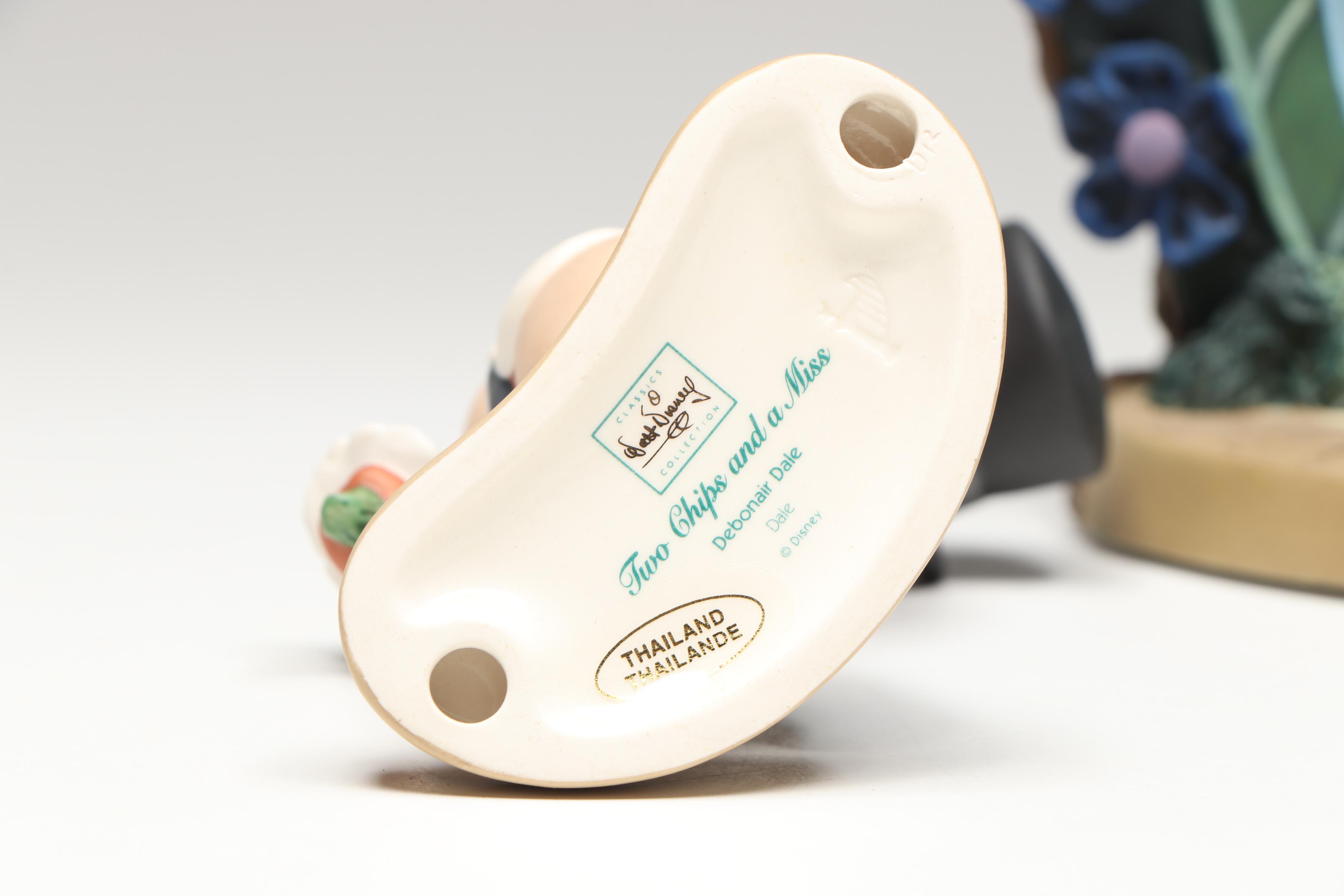 Disney Two Chips and a Miss "Debonair Dale" and "Charming Chip" Figurines, 2000s