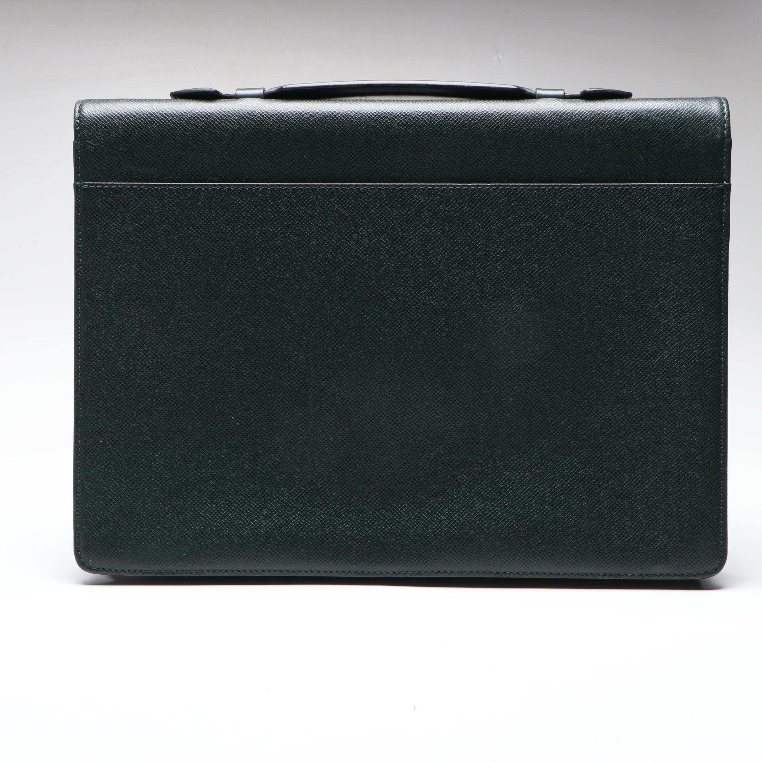 Louis Vuitton Serviette Kourad Briefcase in Épicéa Taïga Leather