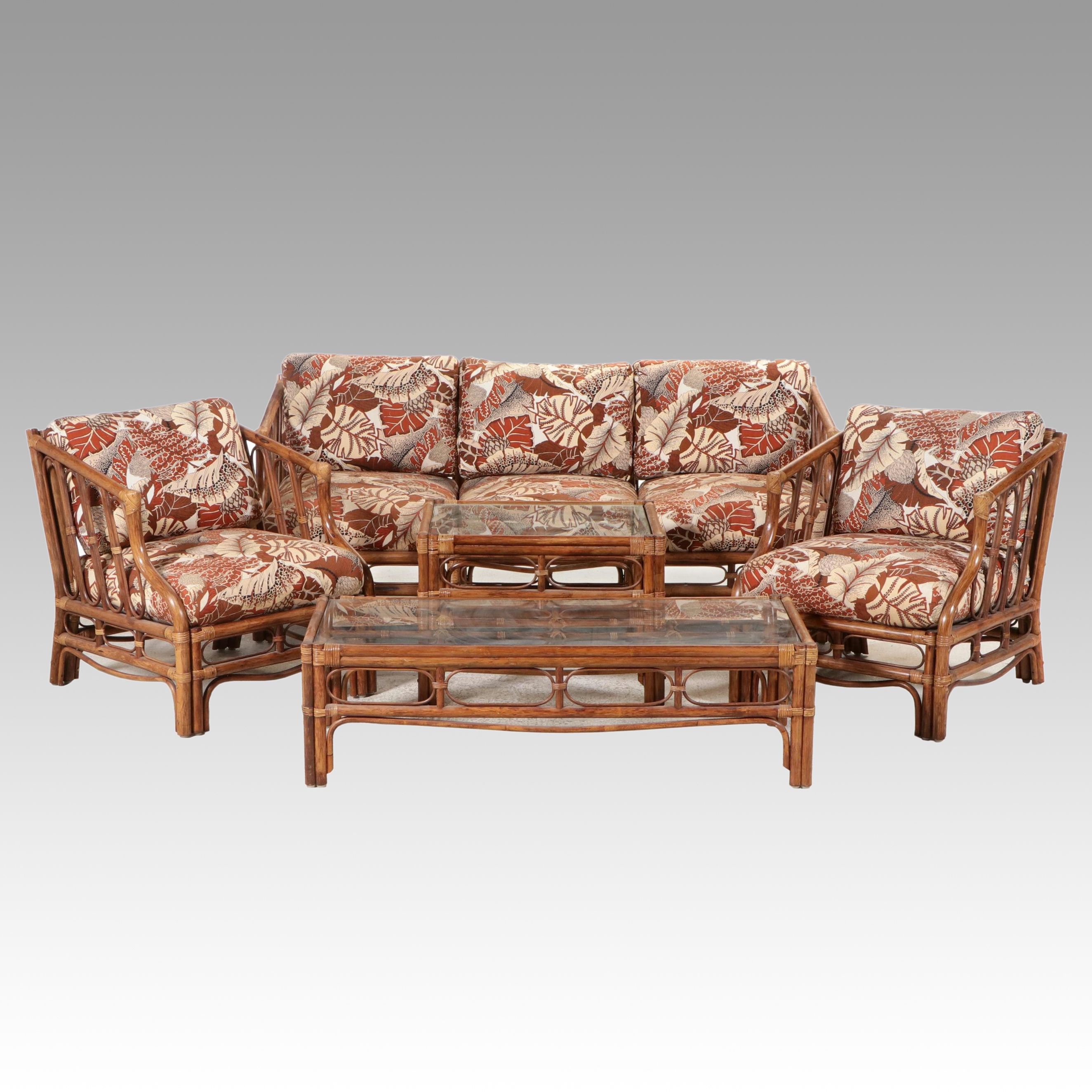 Five Piece Rattan Seating Group