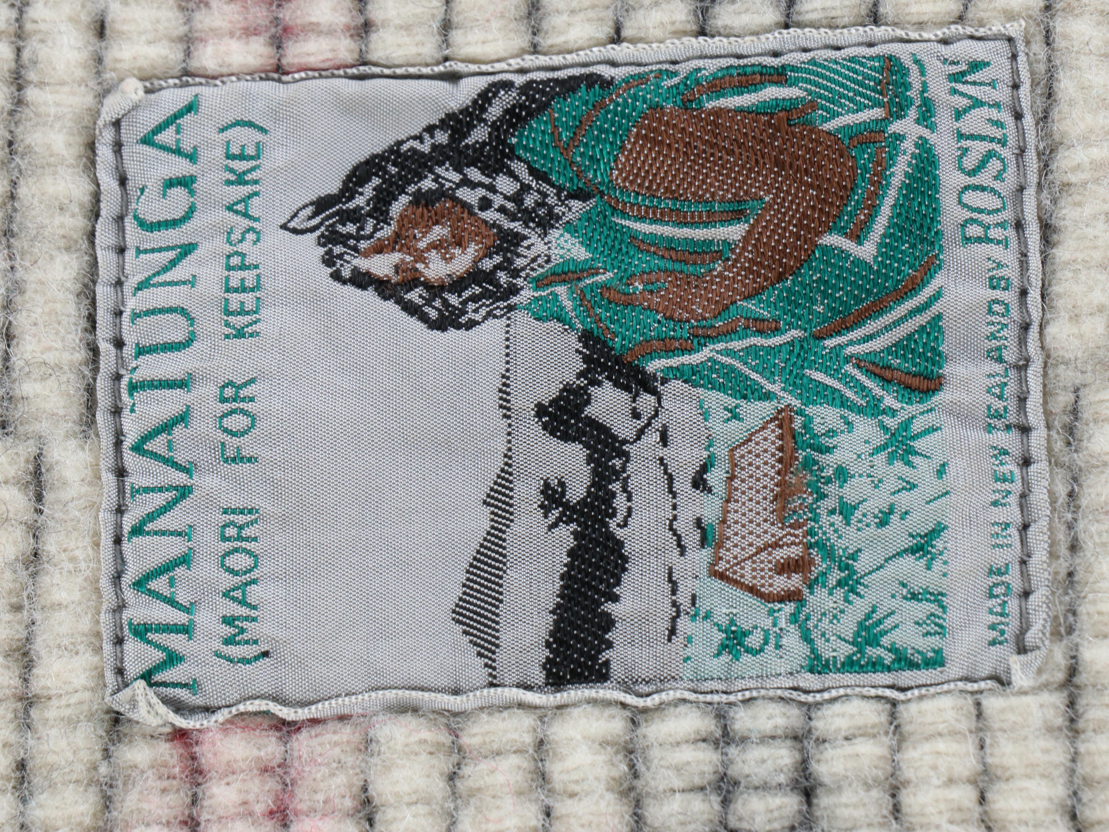 New Zealand Roslyn Maori Manatunga Wool Blanket