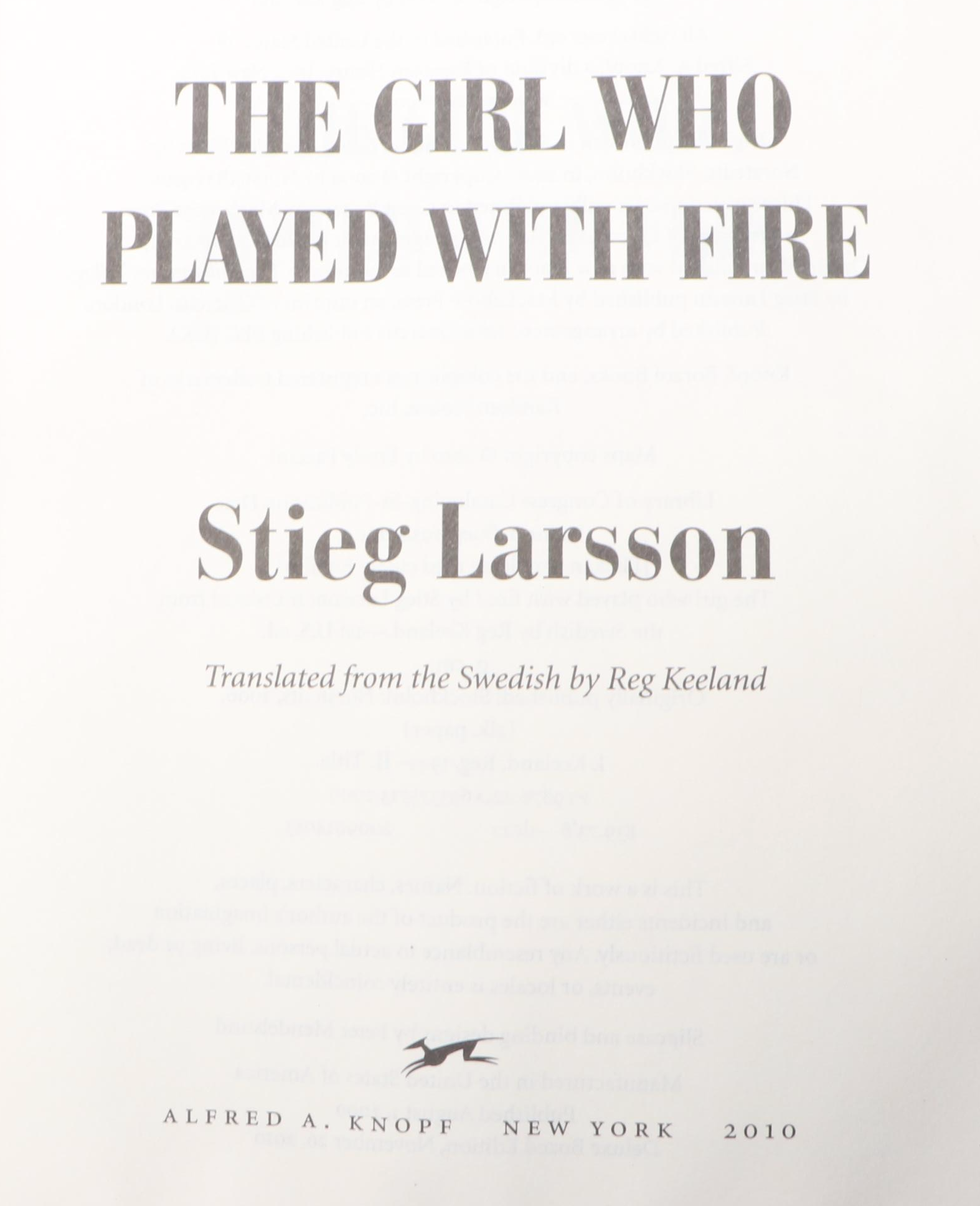 Deluxe Boxed Edition "The Millennium Trilogy" by Stieg Larsson, 2010