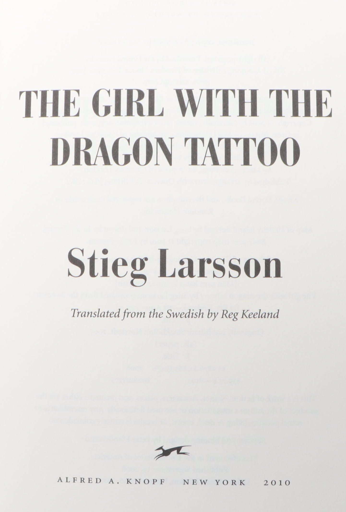 Deluxe Boxed Edition "The Millennium Trilogy" by Stieg Larsson, 2010