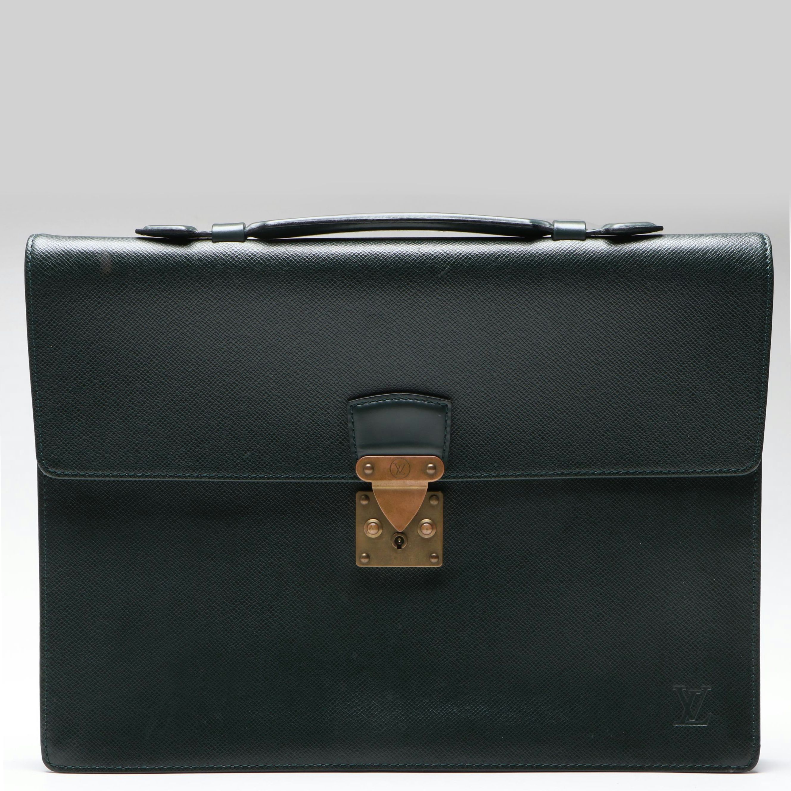 Louis Vuitton Serviette Kourad Briefcase in Épicéa Taïga Leather
