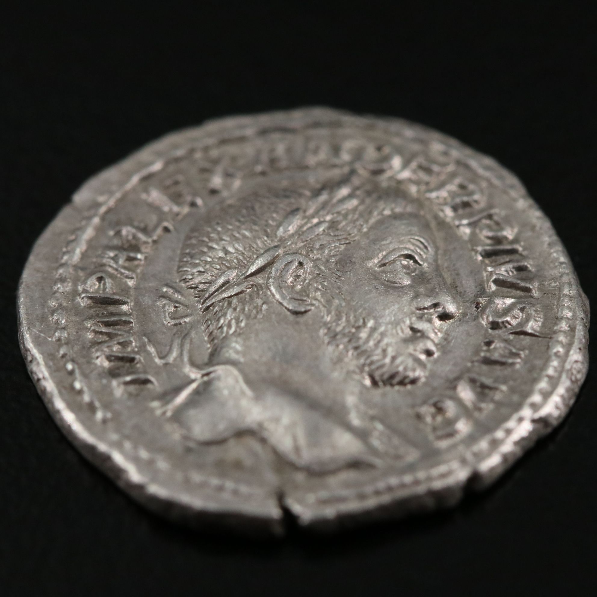 Ancient Roman Imperial AR Denarius Coin of Severus Alexander, ca. 225 A.D.