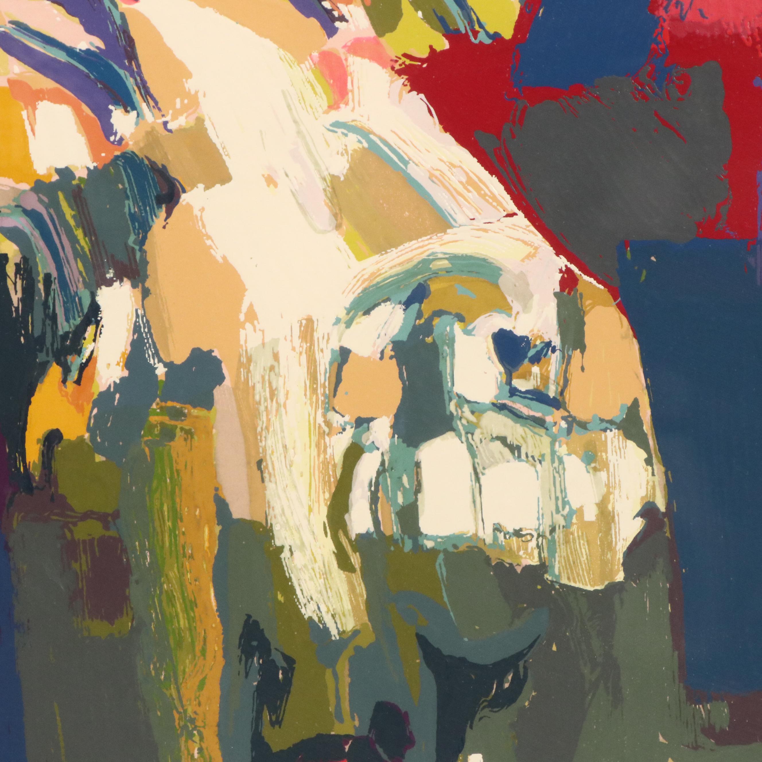 Nicola Simbari Hand-Embellished Serigraph "Clown à l'Ombrelle"