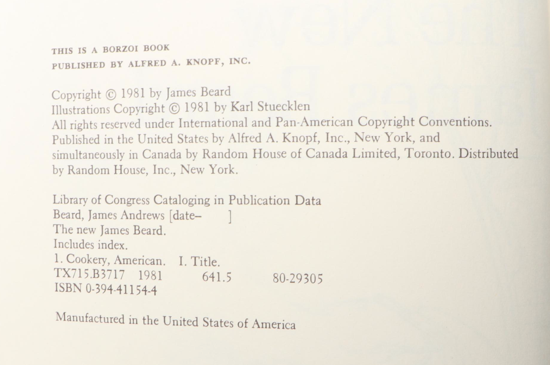 "The New James Beard" and More Cookbooks