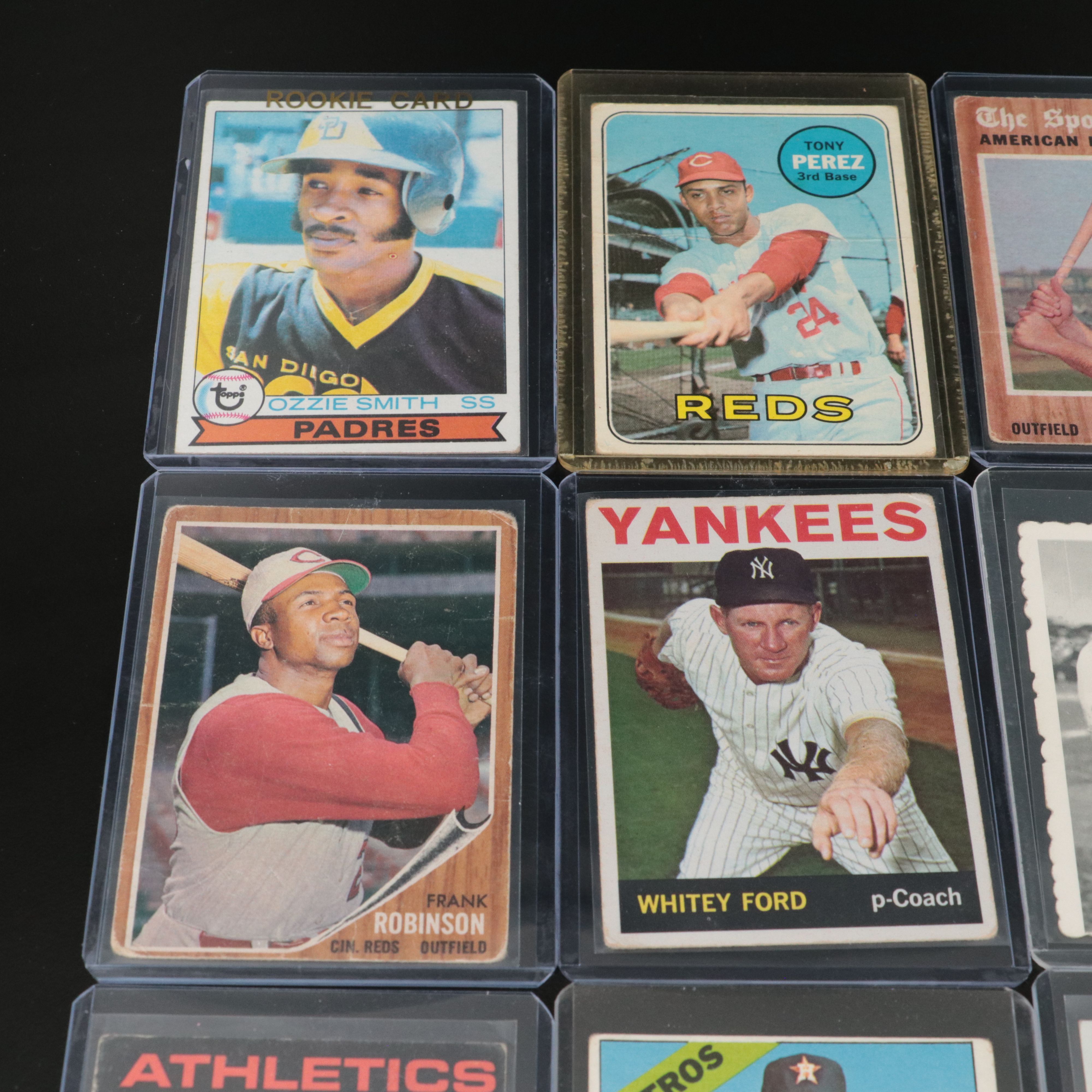 Topps Sports Cards Featuring Willie Mays, Reggie Jackson, and More, 1960s-1970s