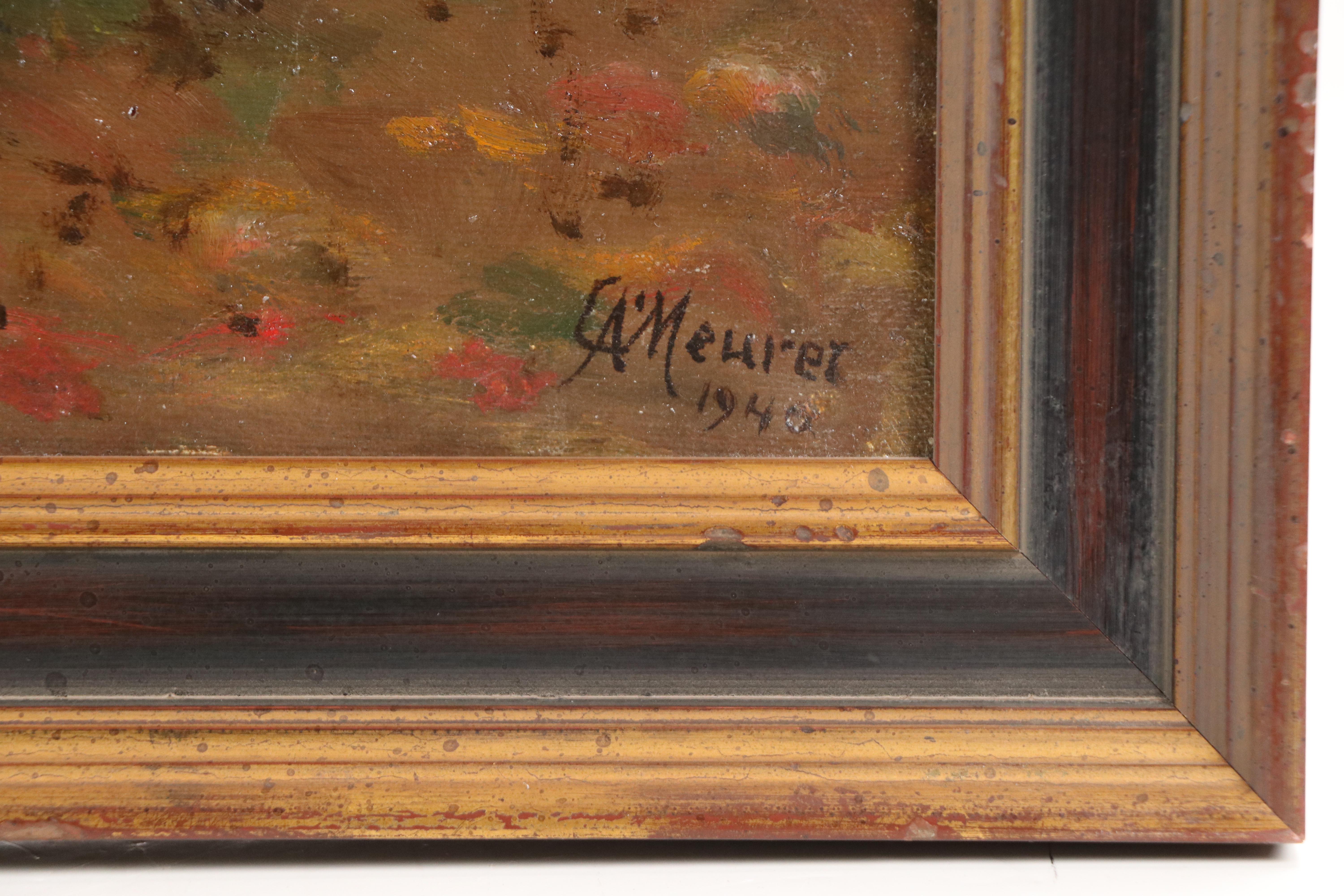 Charles Meurer "Eastfork Landscape: Evening with Sheep"