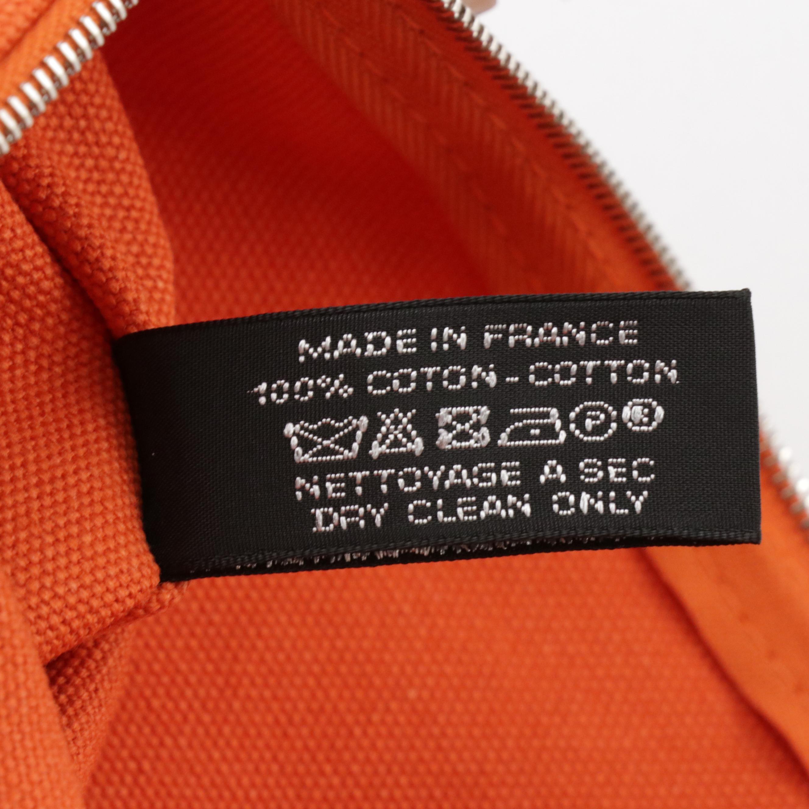 Hermès Bain Large Yachting Case in Cotton Canvas with Box