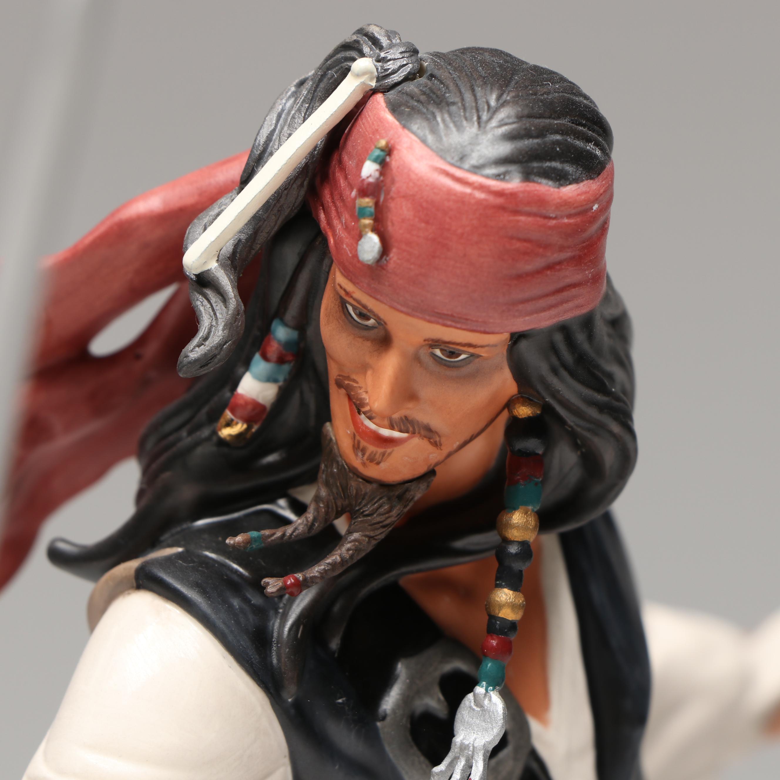 Disney "Swashbuckling Scoundrel"  and "Black-Hearted Brigand" Porcelain Figures