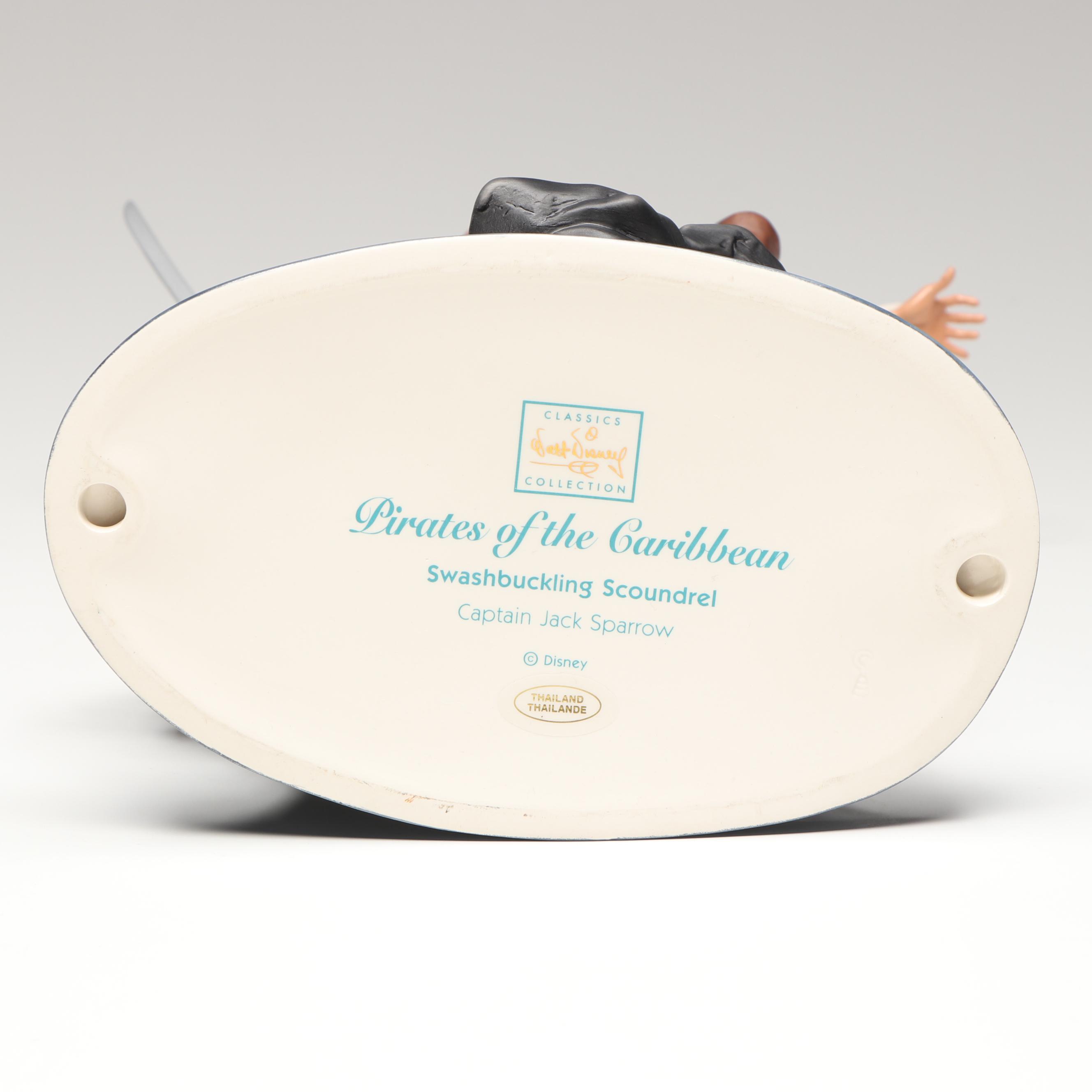 Disney "Swashbuckling Scoundrel"  and "Black-Hearted Brigand" Porcelain Figures