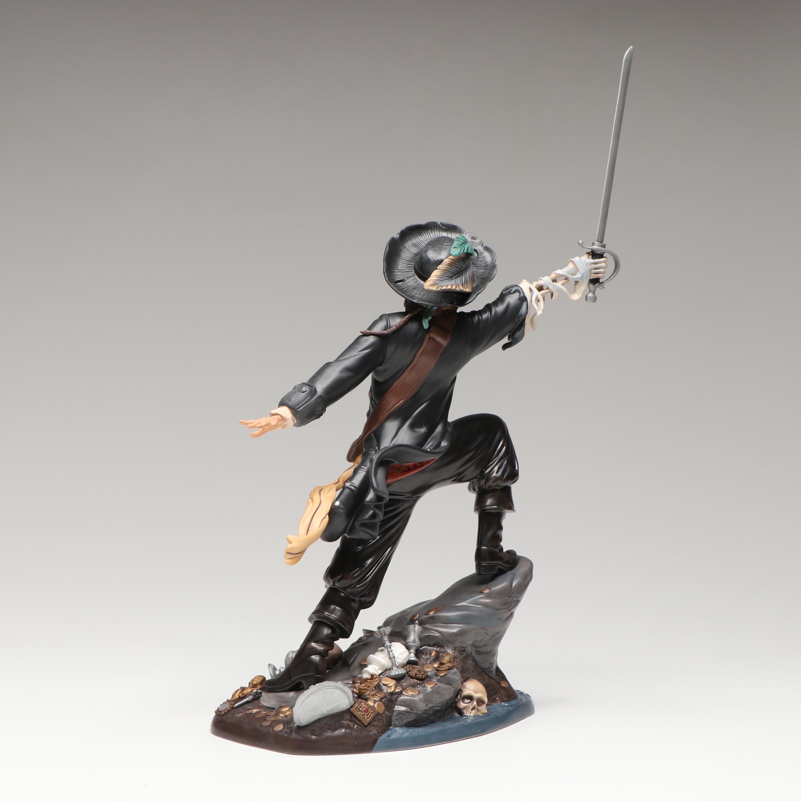 Disney "Swashbuckling Scoundrel"  and "Black-Hearted Brigand" Porcelain Figures