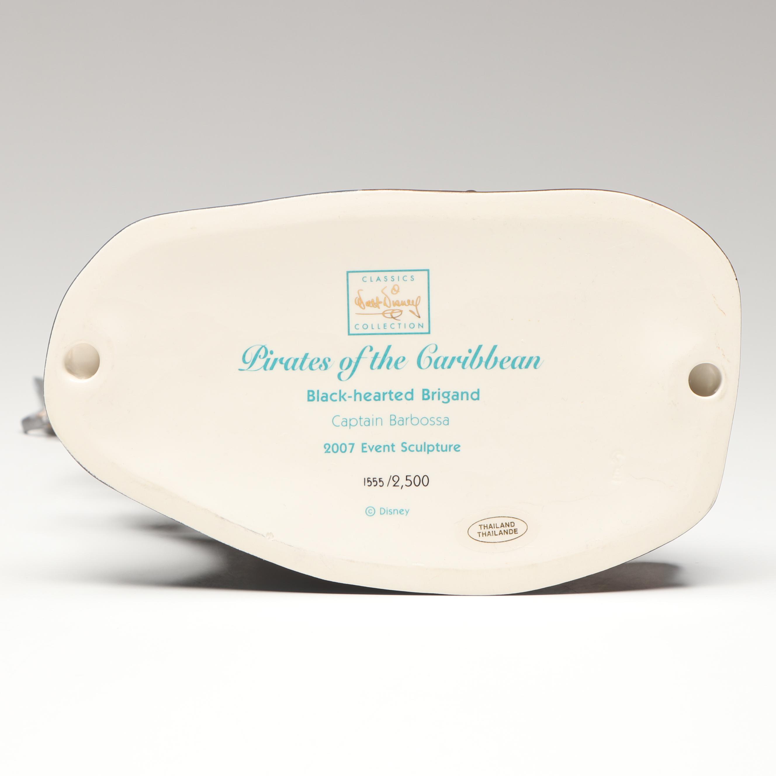 Disney "Swashbuckling Scoundrel"  and "Black-Hearted Brigand" Porcelain Figures