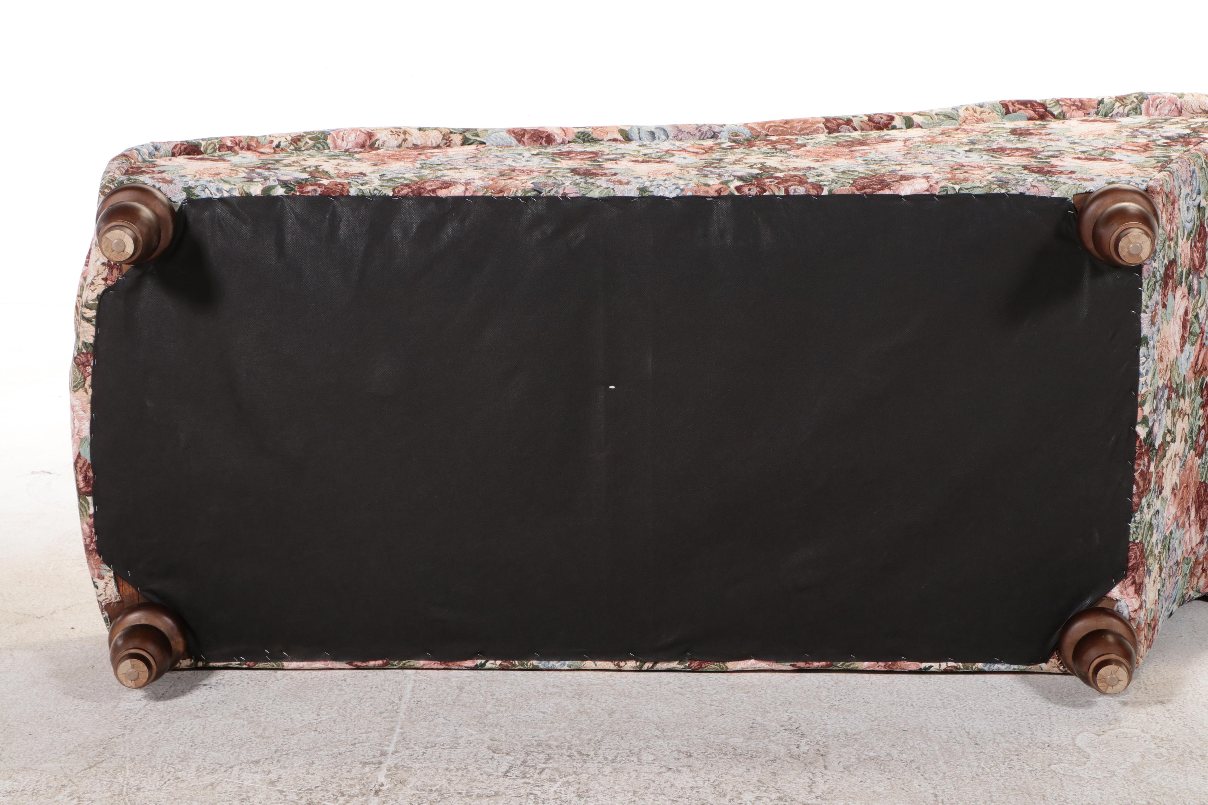 Edwardian Style Upholstered Chaise Lounge