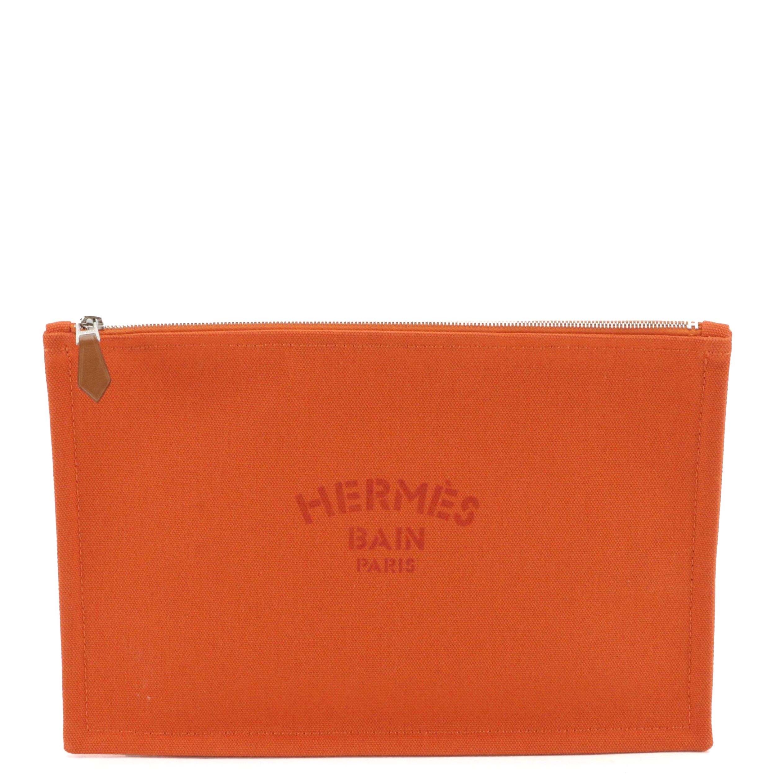 Hermès Bain Large Yachting Case in Cotton Canvas with Box