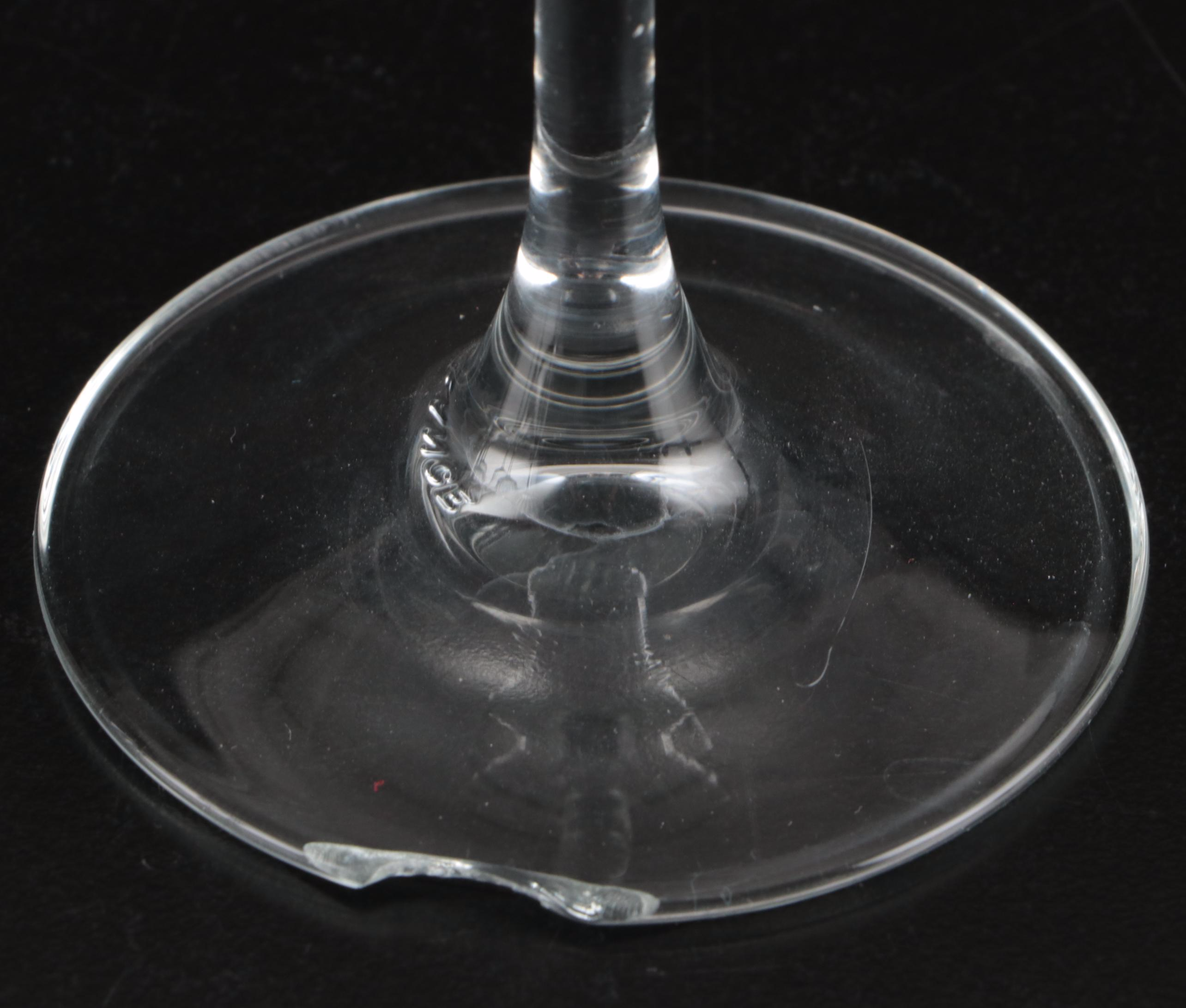 French Crystal Stemware with Glass Serving Tray