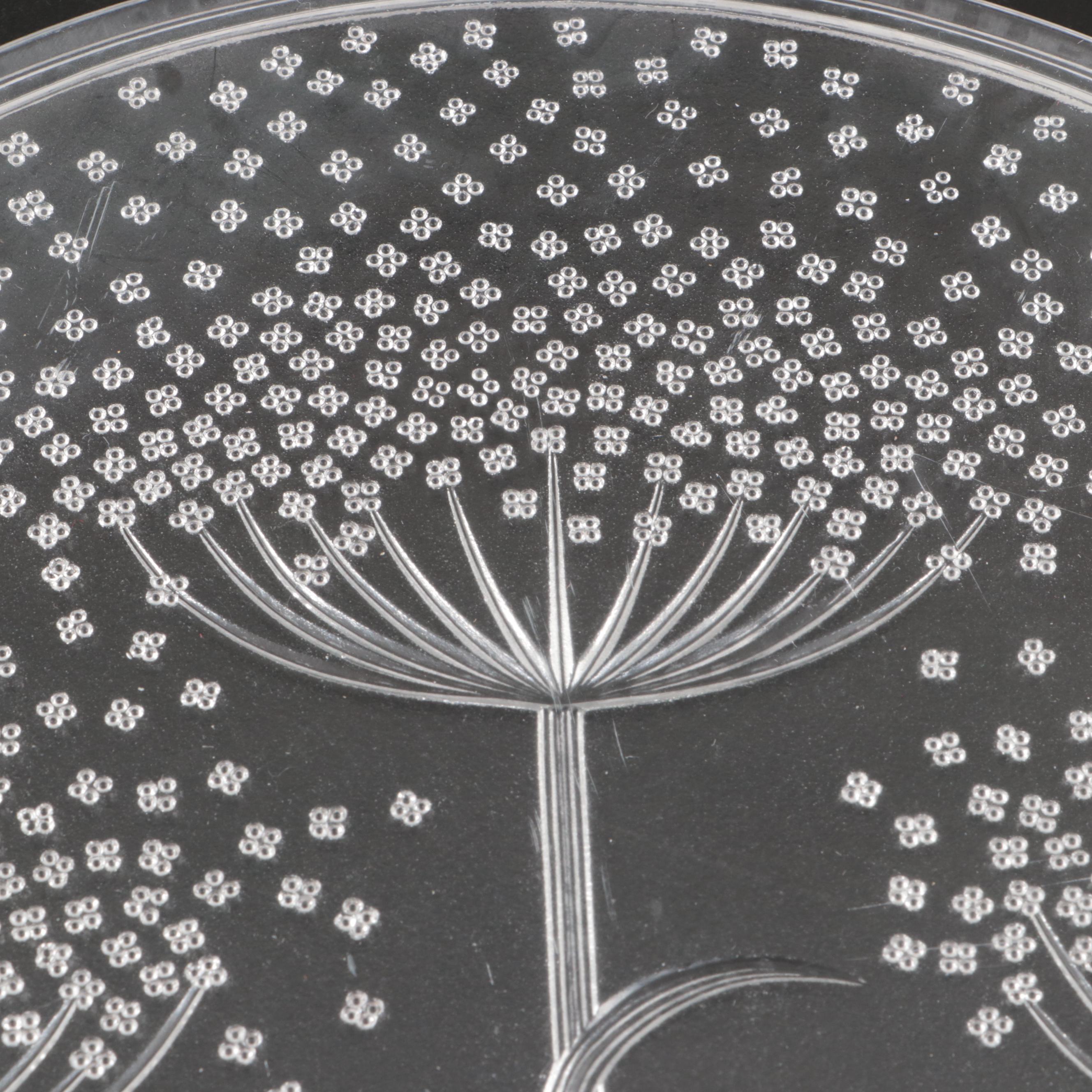 French Crystal Stemware with Glass Serving Tray