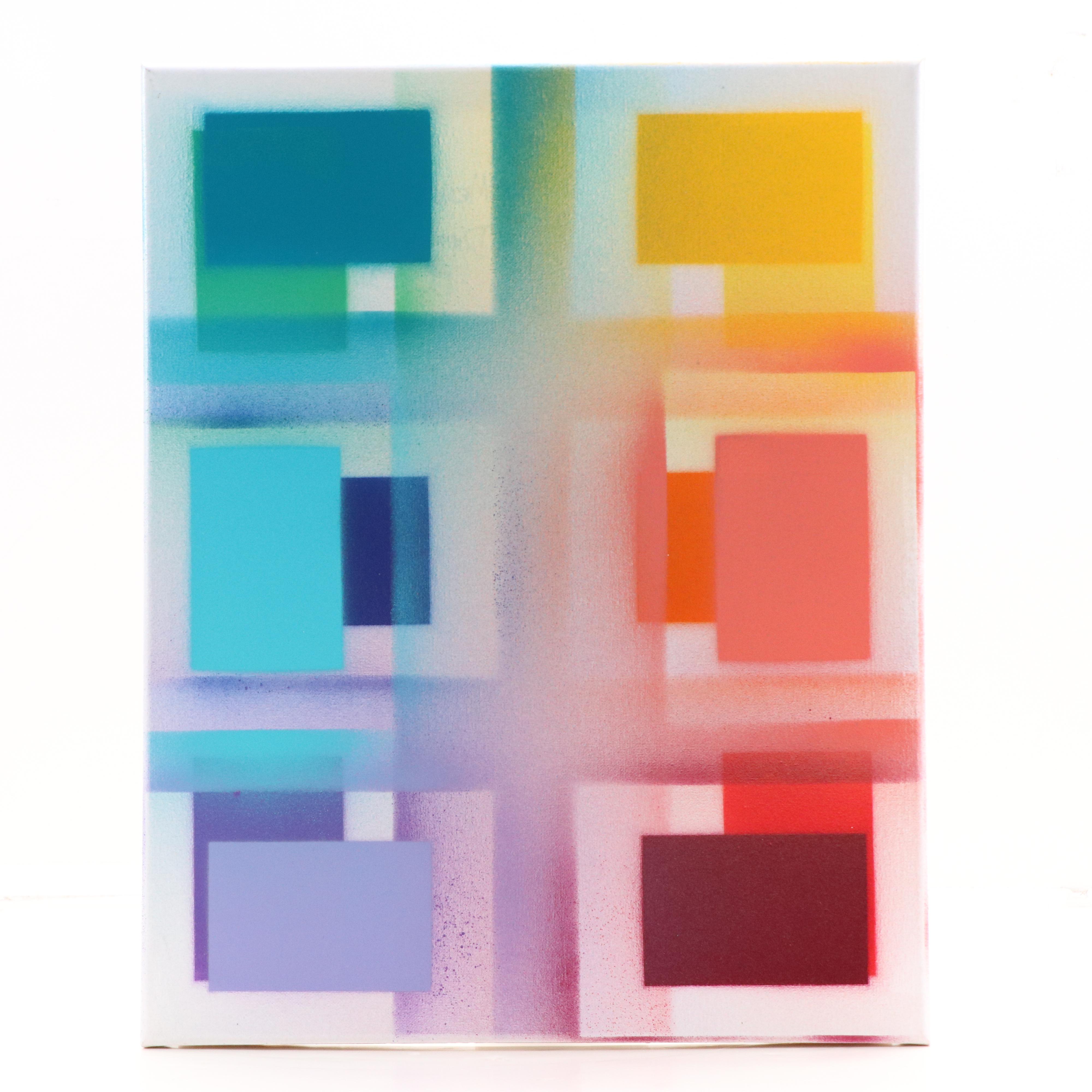 Jason Michael Durham Abstract Mixed Media Painting "Memory Sequence," 2025