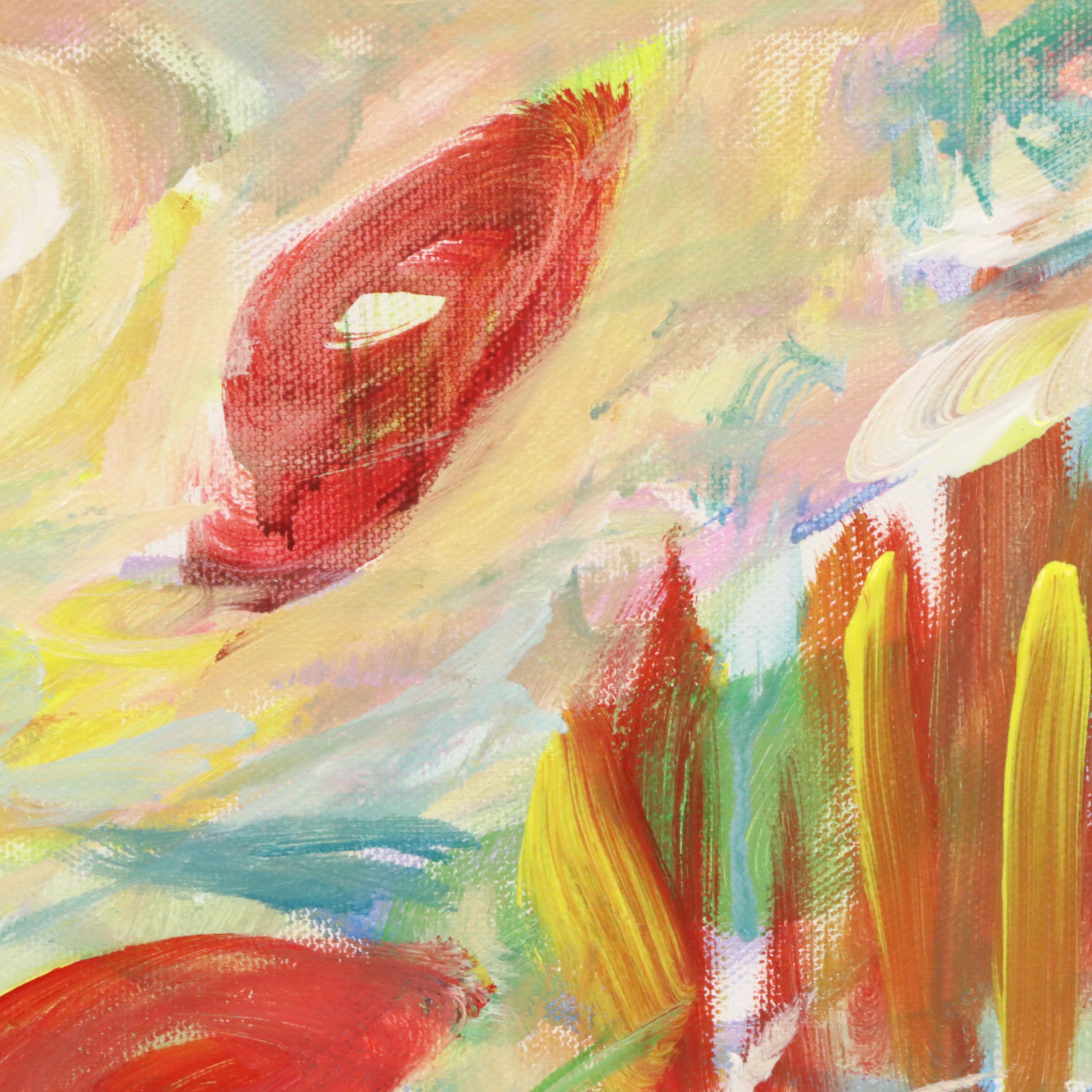 Saul Gefen Abstract Acrylic Painting, 2025