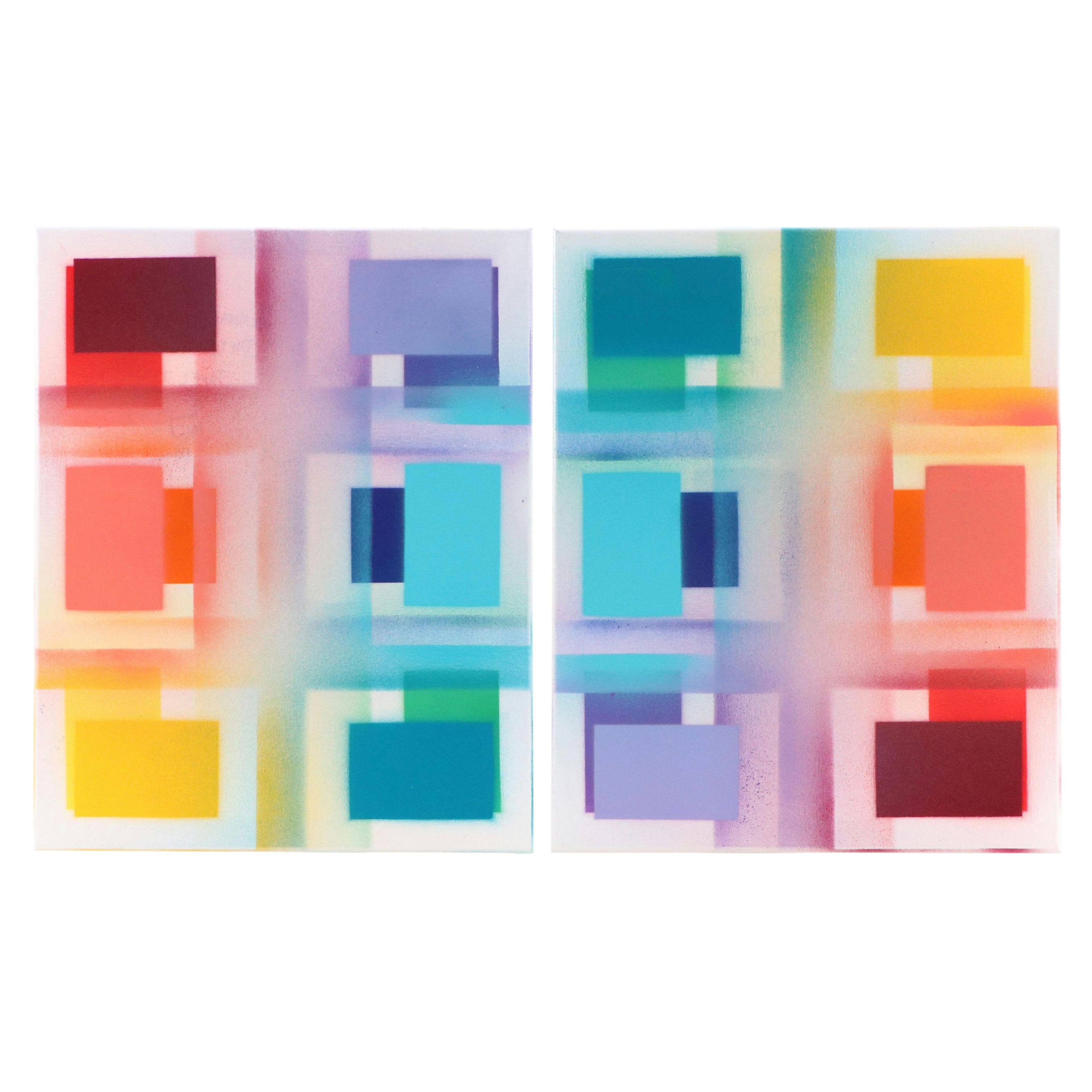 Jason Michael Durham Abstract Mixed Media Painting "Memory Sequence," 2025