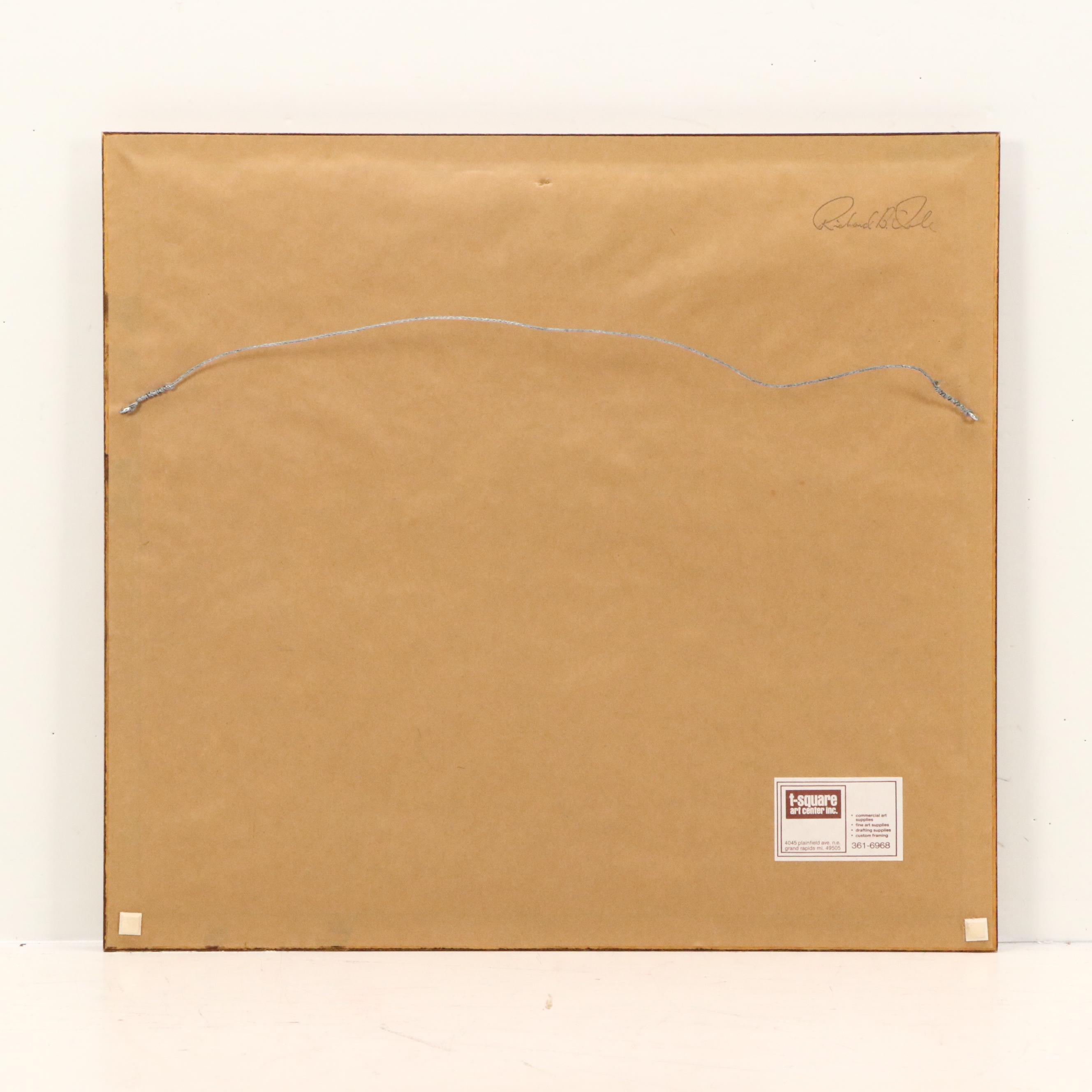 Reynold Henry Weidenaar Nautical Etching of Port Scene "Alabama," 1948