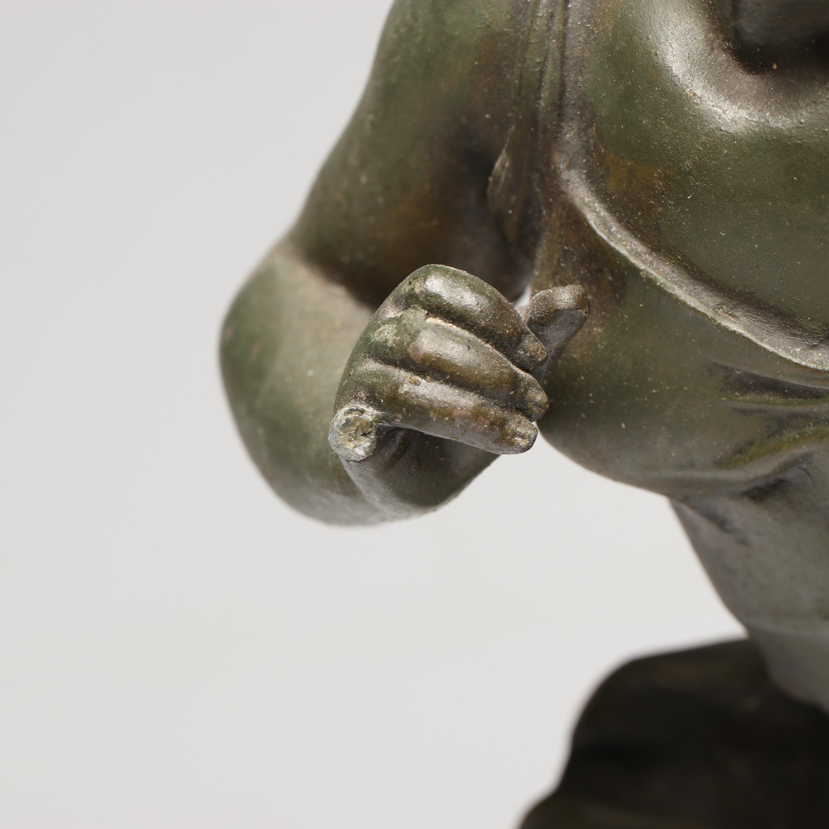 Art Nouveau Cast Spelter Young Girl Figurine After Hippolyte Moreau