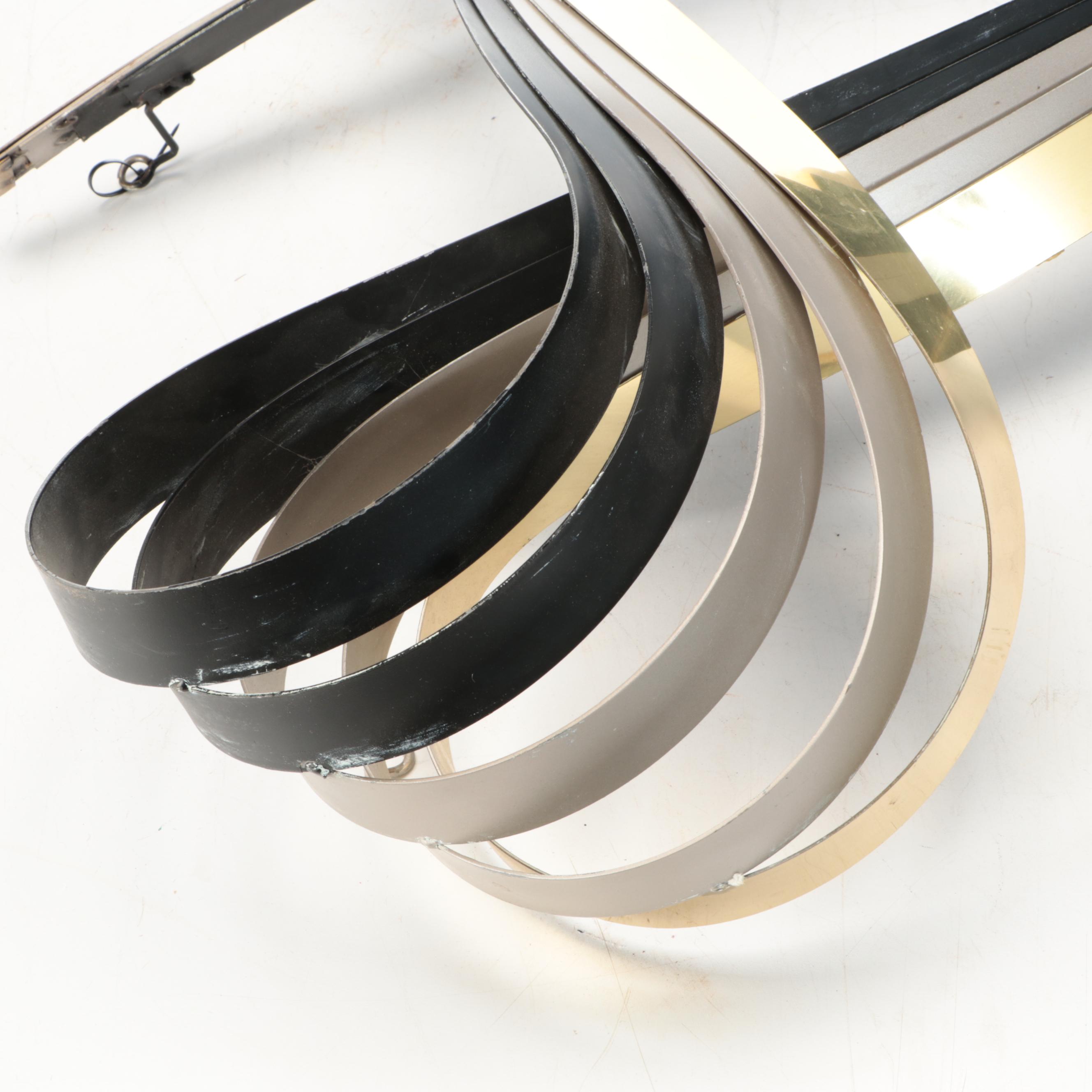 Curtis Jeré Postmodernist Mixed Metal Wall Hanging Sculpture, Late 20th Century