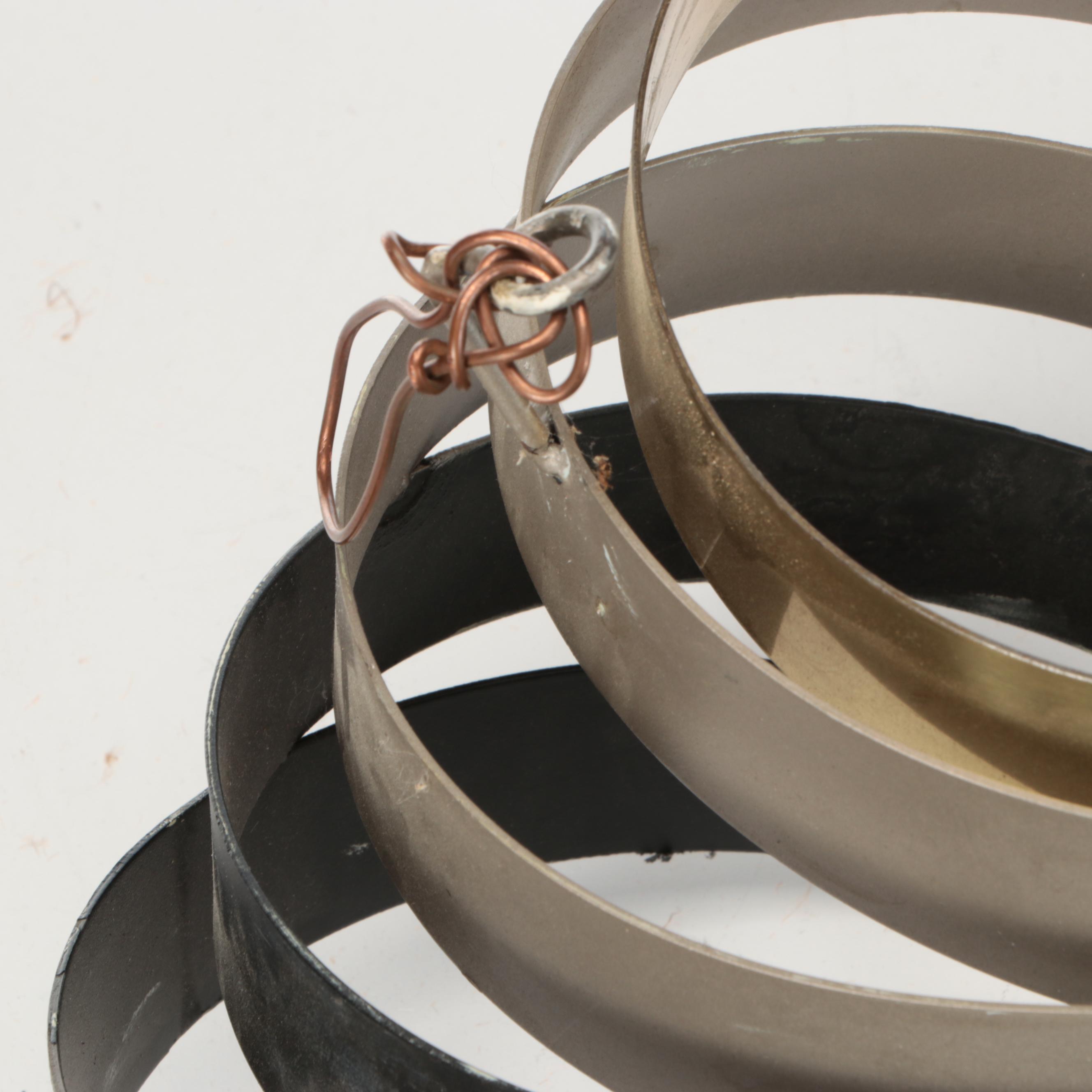 Curtis Jeré Postmodernist Mixed Metal Wall Hanging Sculpture, Late 20th Century