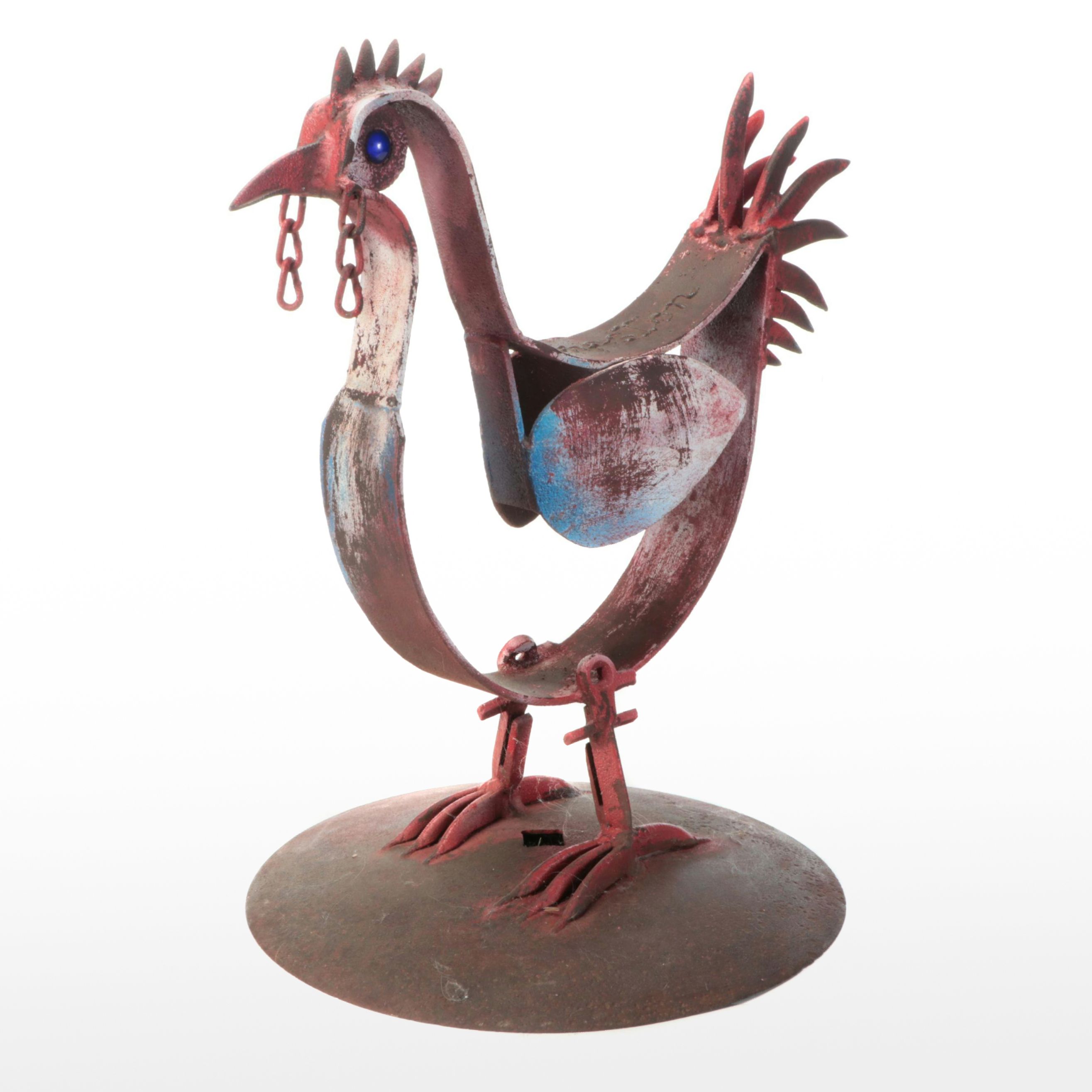 Bob Cumpston Folk Art Welded Metalwork Rooster