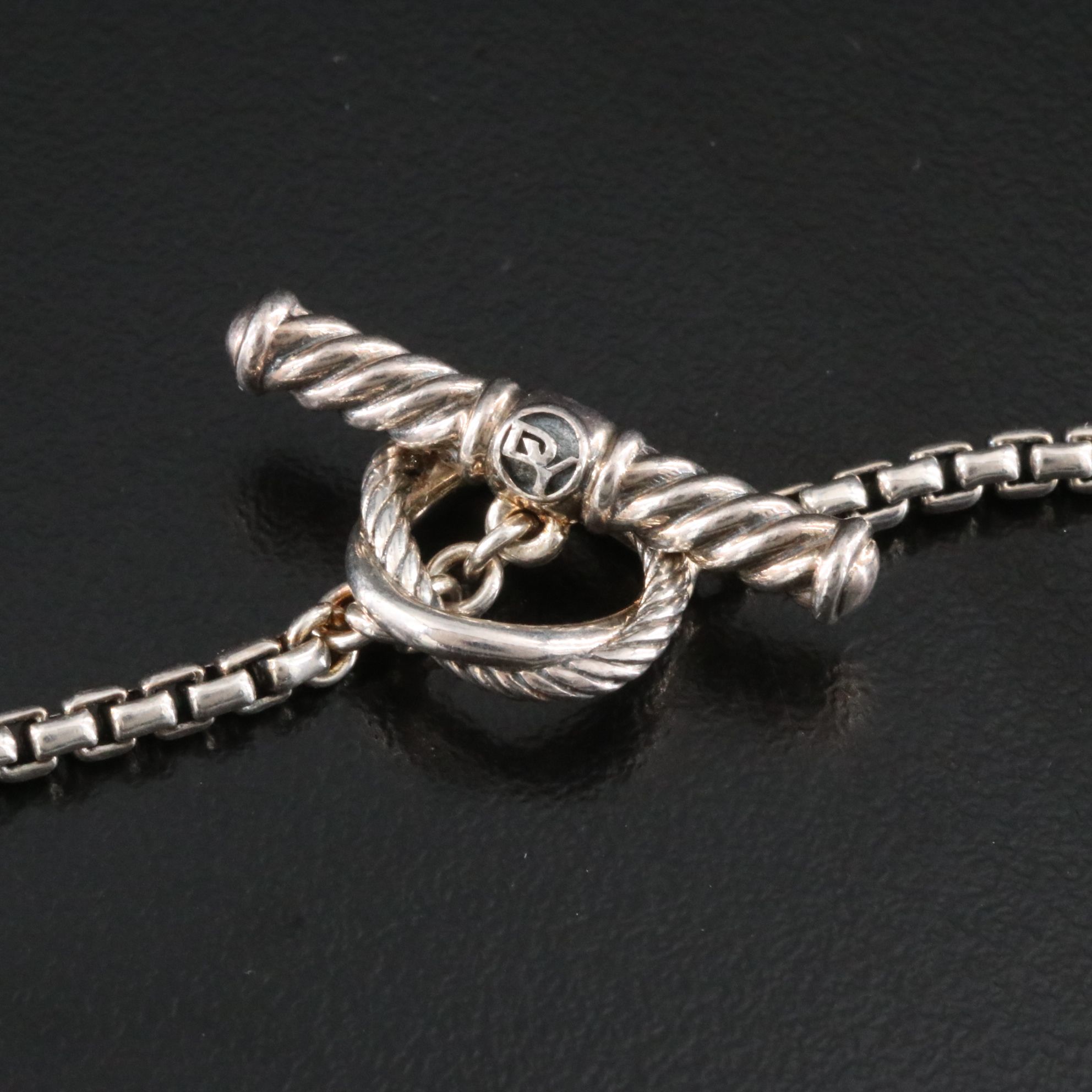 David Yurman Sterling Infinity Station Pearl Necklace