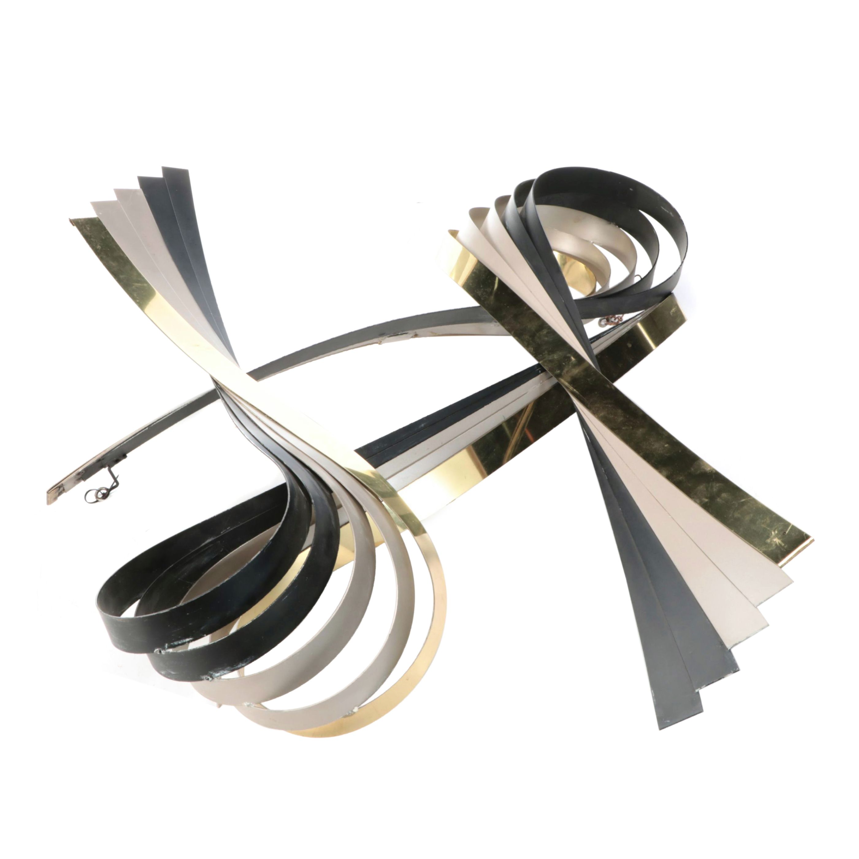 Curtis Jeré Postmodernist Mixed Metal Wall Hanging Sculpture, Late 20th Century