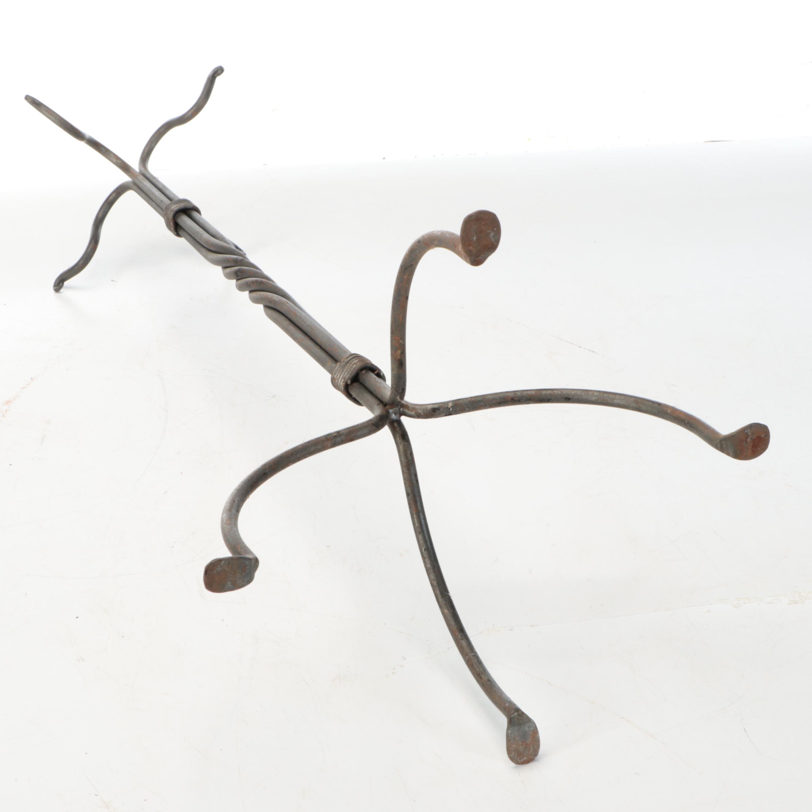 Hand-Forged Iron Fireplace Tool Set