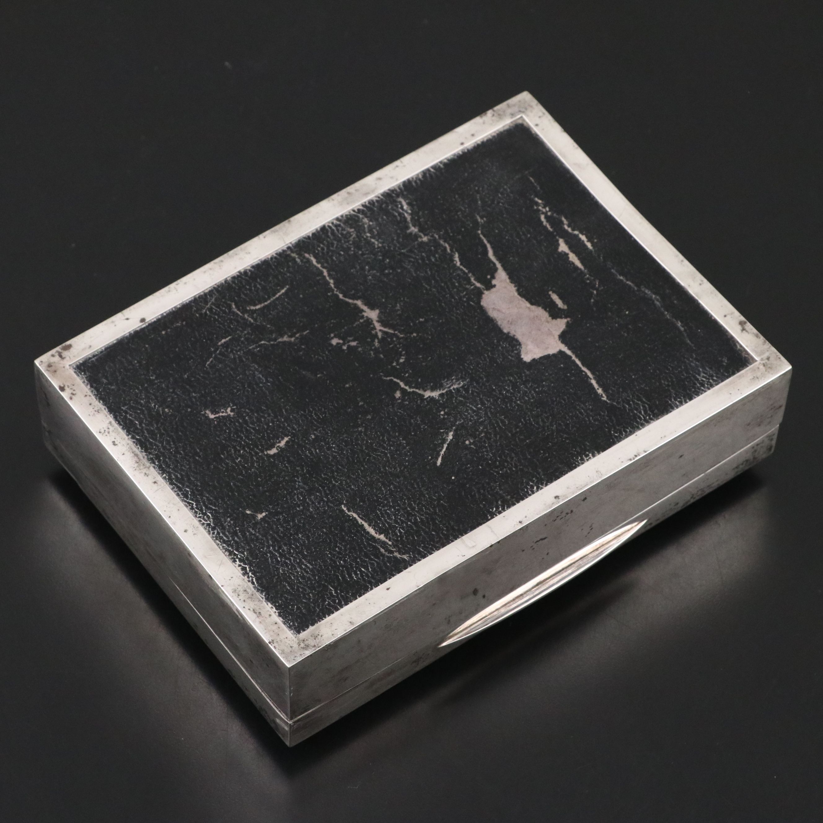 English Sterling Bridge Case with Pair of Viceroy Duplex Playing Cards