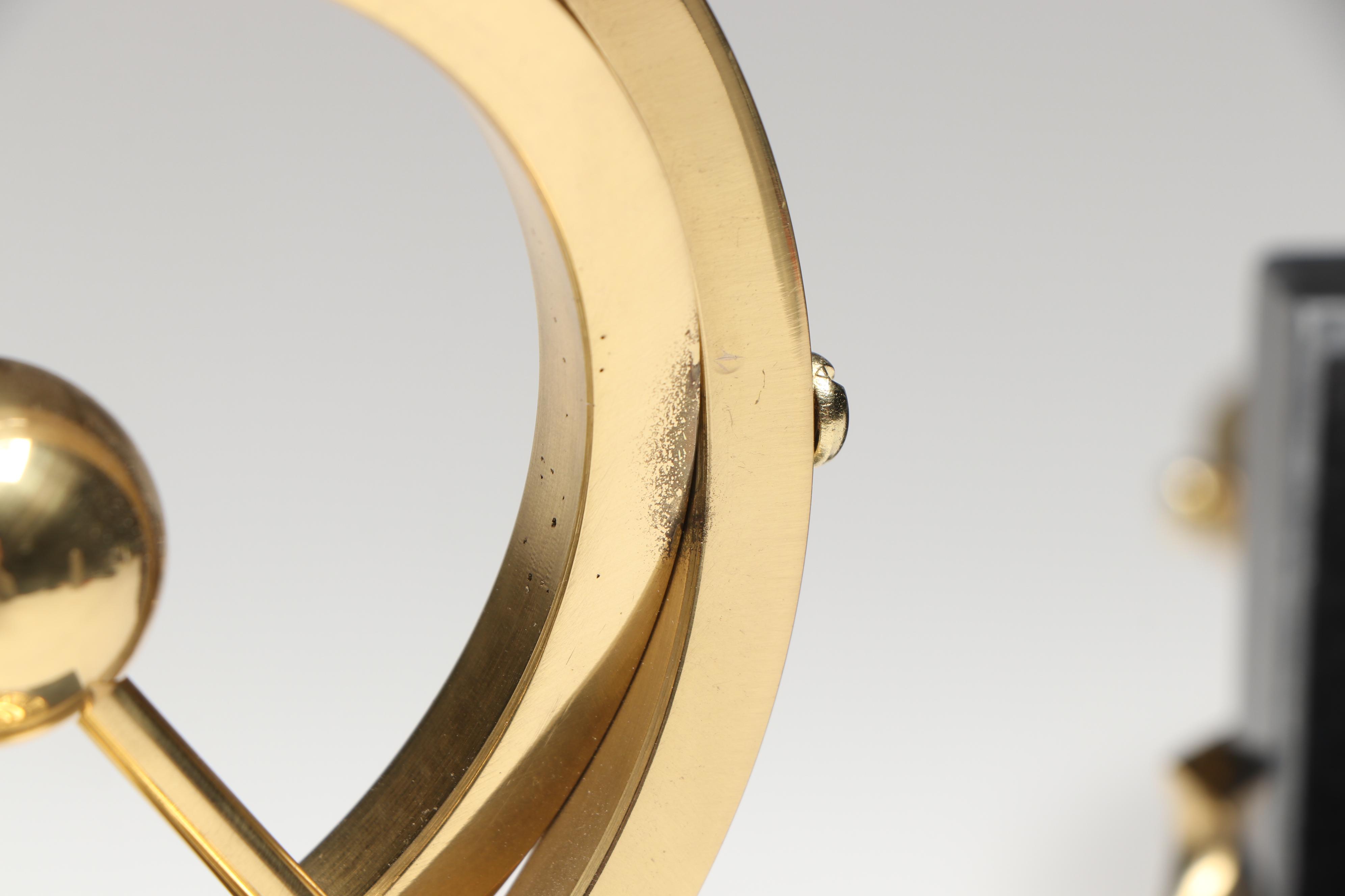 Brass and Marble Armillary Sphere Bookends