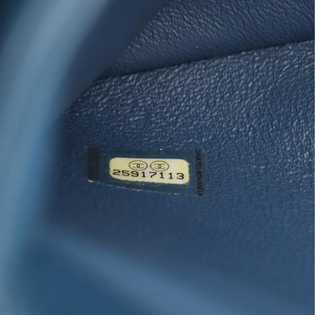 Chanel Coco Flap Chain Strap Bag in Marine Blue Chevron Quilted Leather